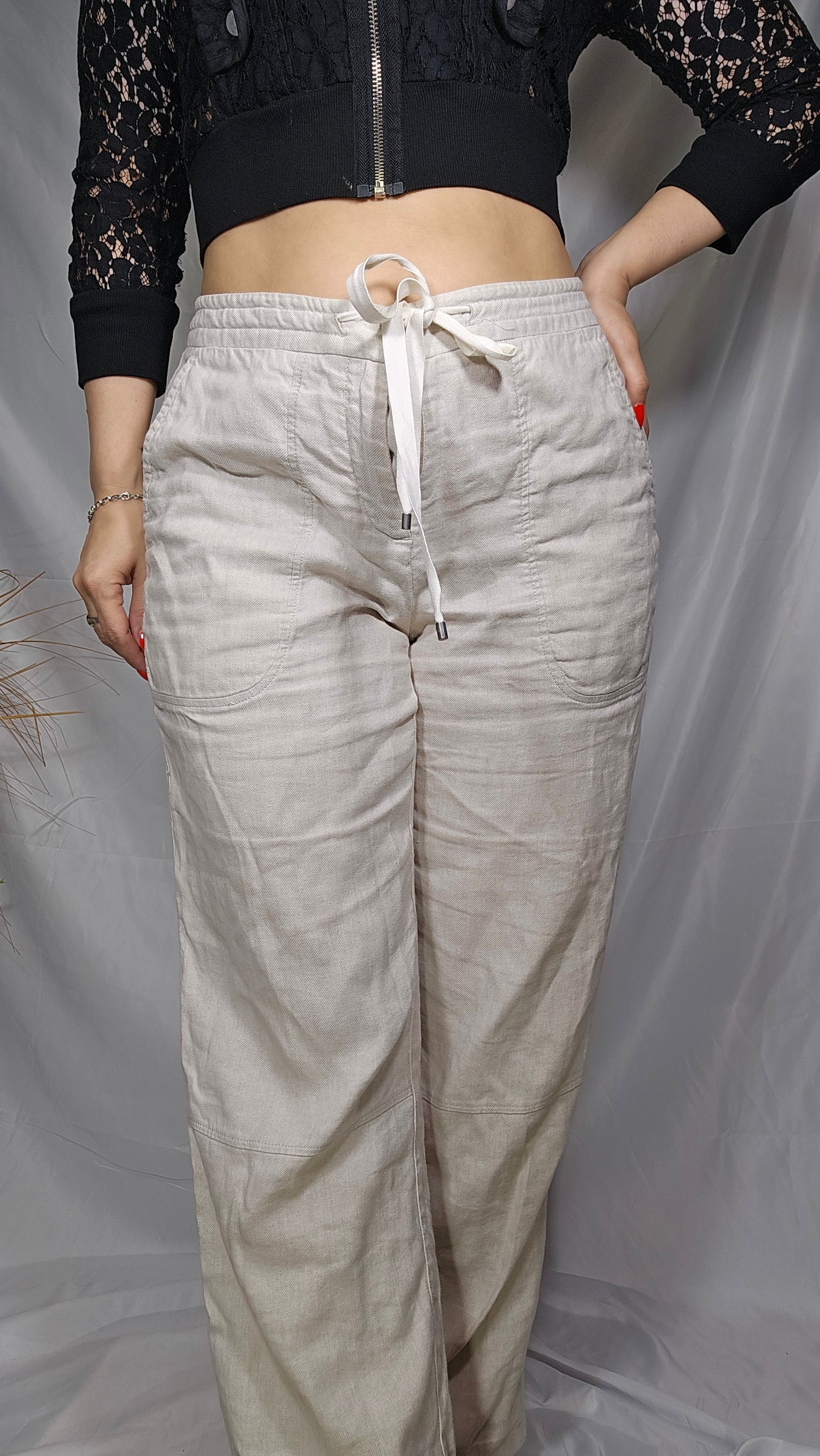 French Linen Pants: Second-Hand Store Find