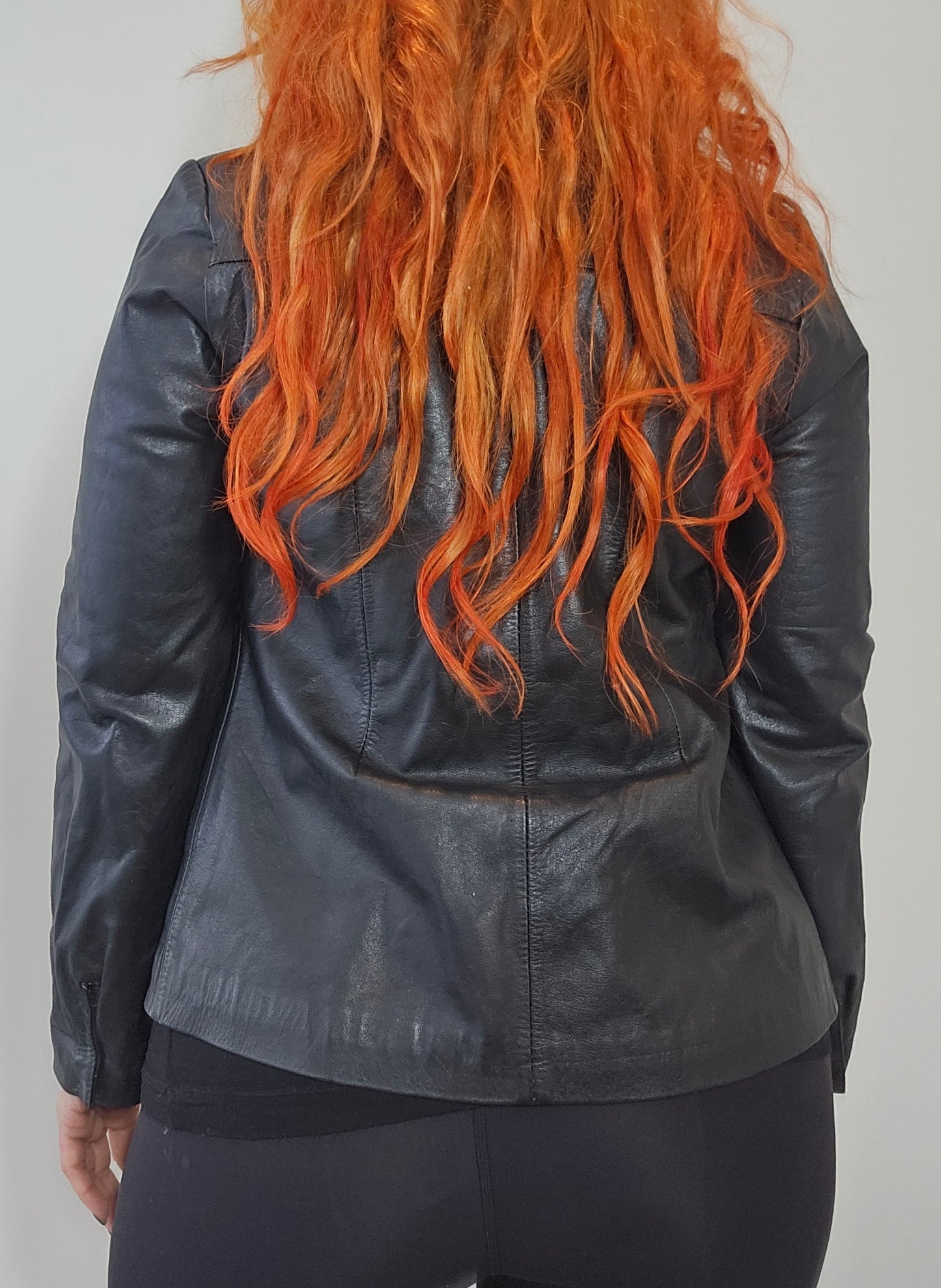 Vintage Colombian Leather Jacket. Black leather Jacket 80s & 90s