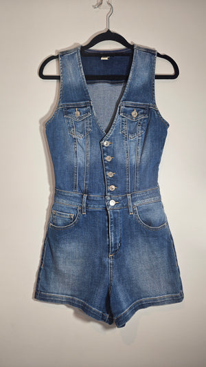 Denim Guess PlaySuit Size Small. Stretchy!