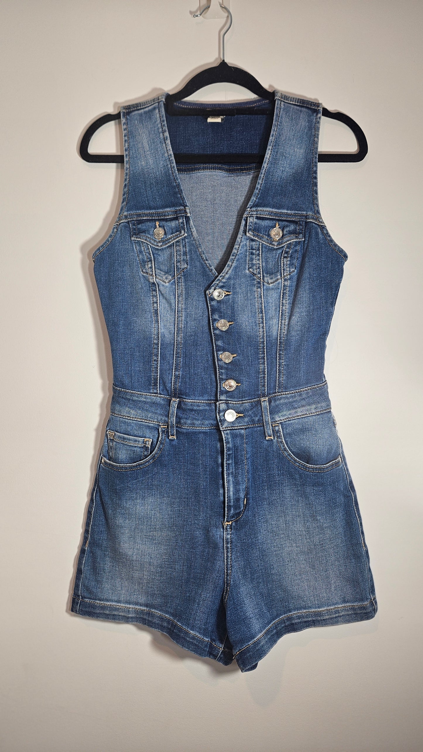 Denim Guess PlaySuit Size Small. Stretchy!