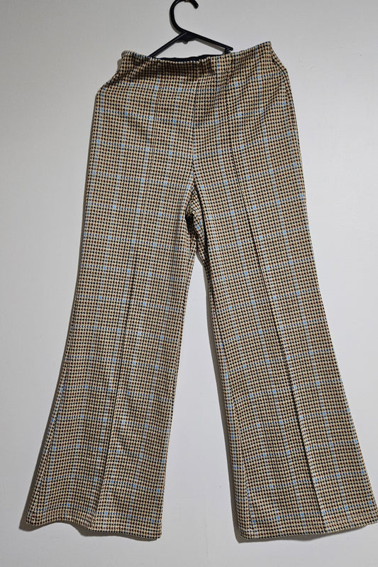 Plaid high waist pants - Retro style pants