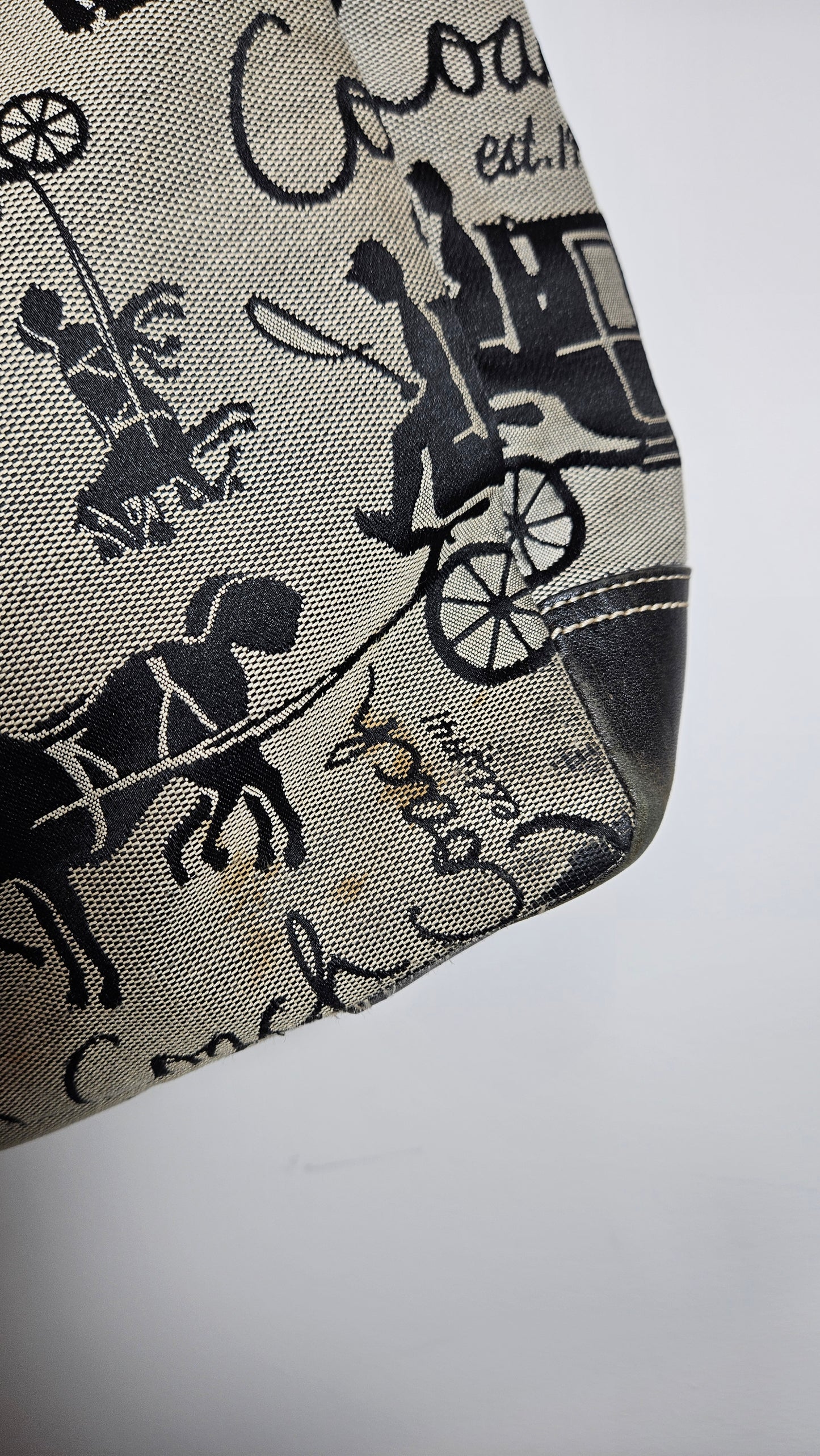 Authentic COACH Horse & Carriage Canvas Tote Bag