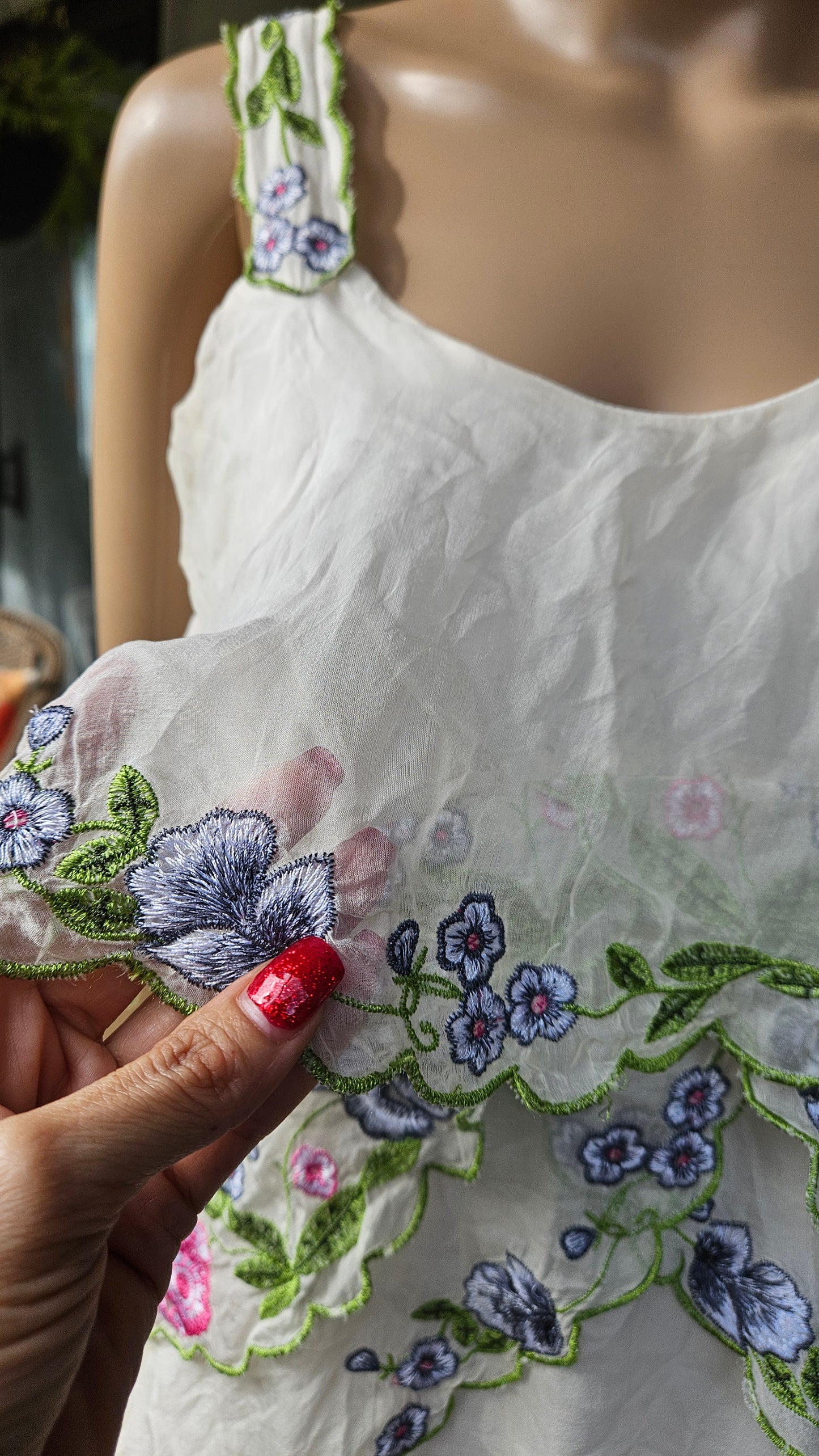 Lovely Silk Floral Dress Size M