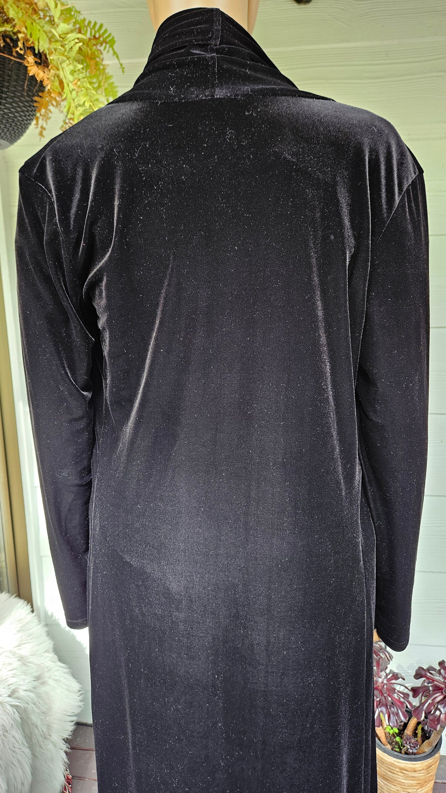 Unique Vintage Velvet Long Coat
