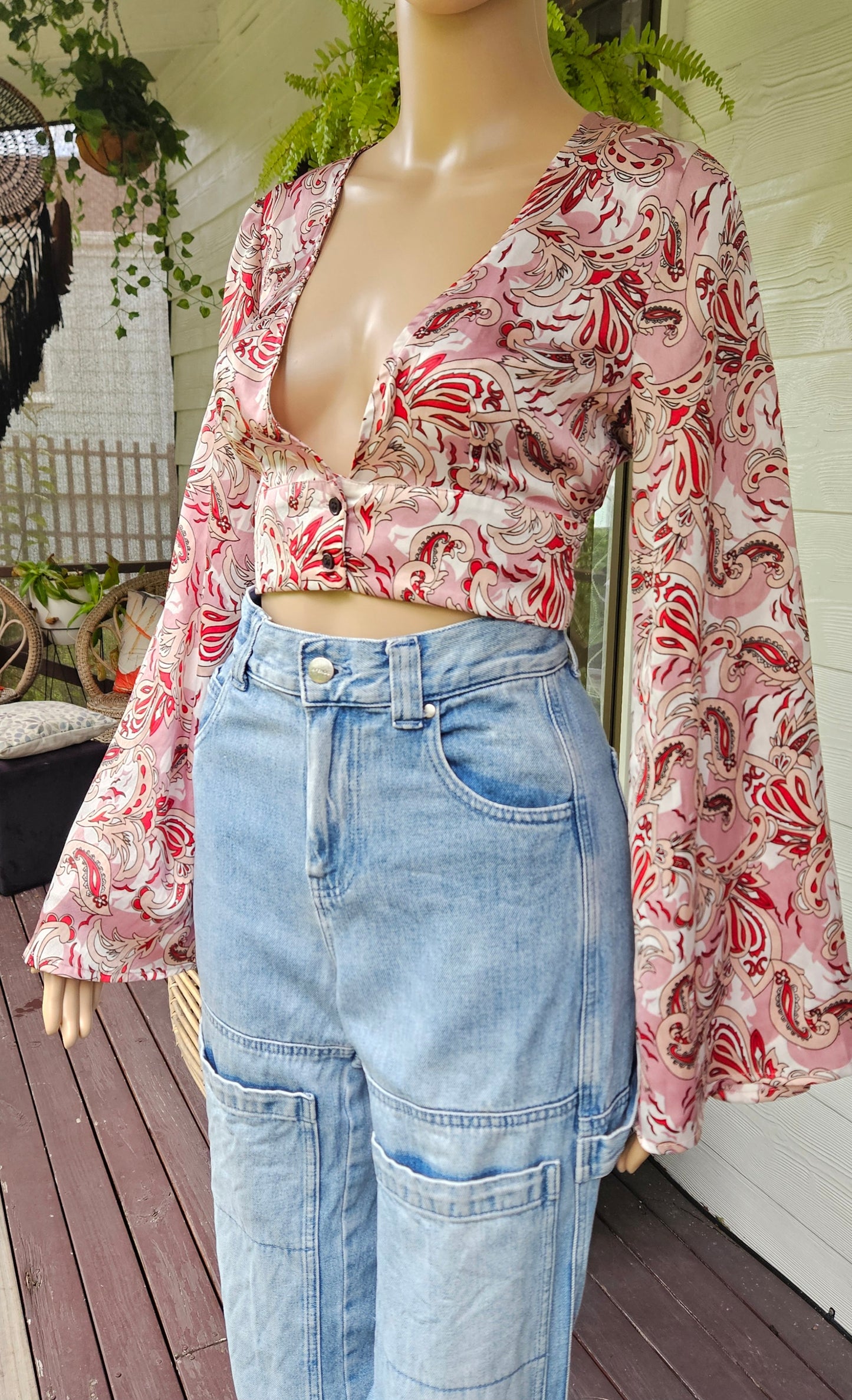 Boho blouse Nasty Gal Top - bell sleeves Top