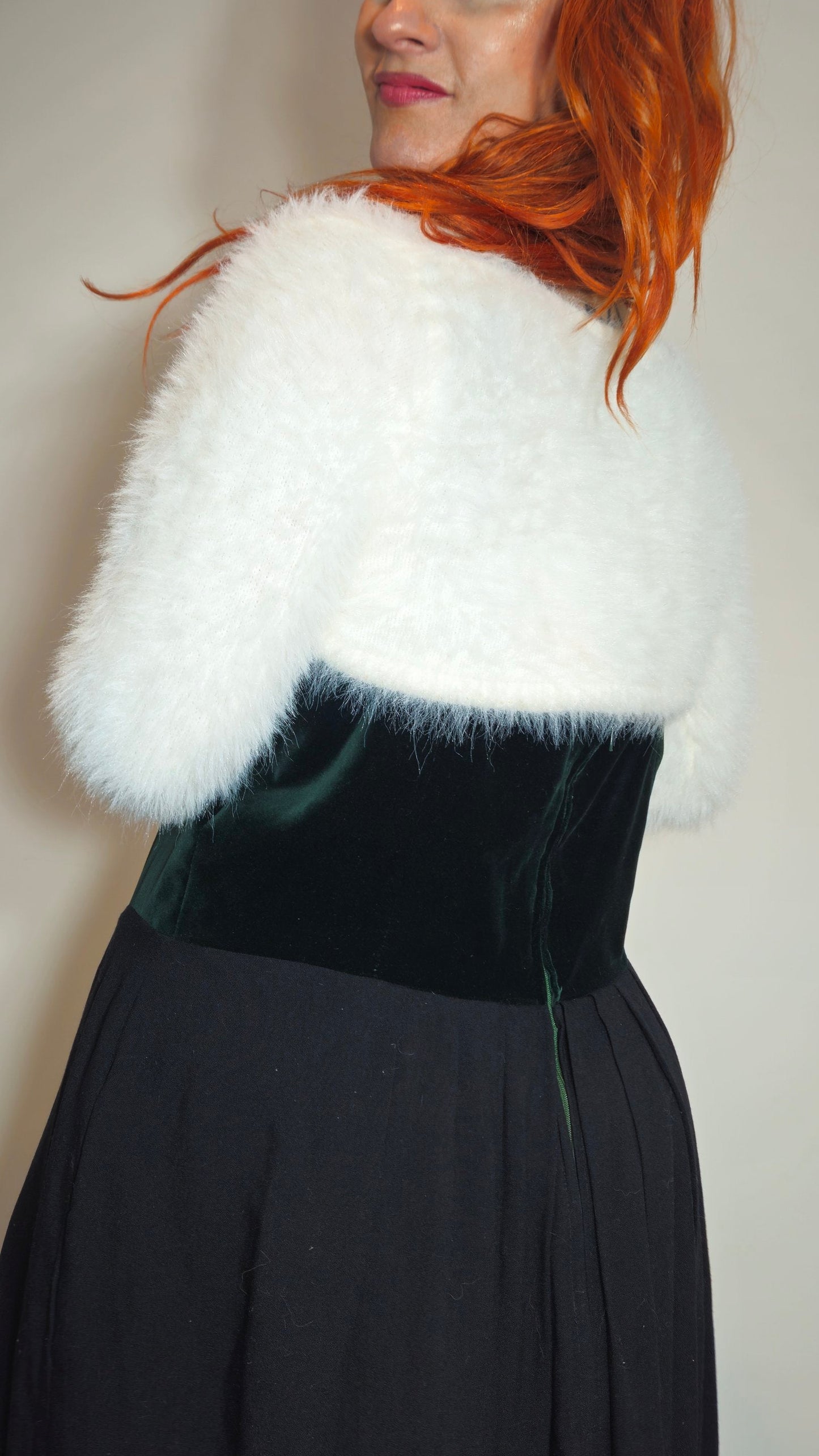 H&M Fluffy White Eyelash Knit Cropped Bolero Shrug