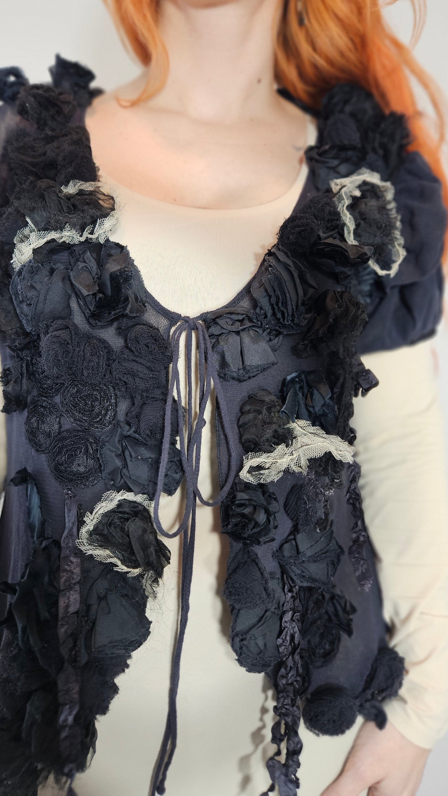 Unique Ethereal Fairycore Textured Mesh Jacket from Trelise Cooper
