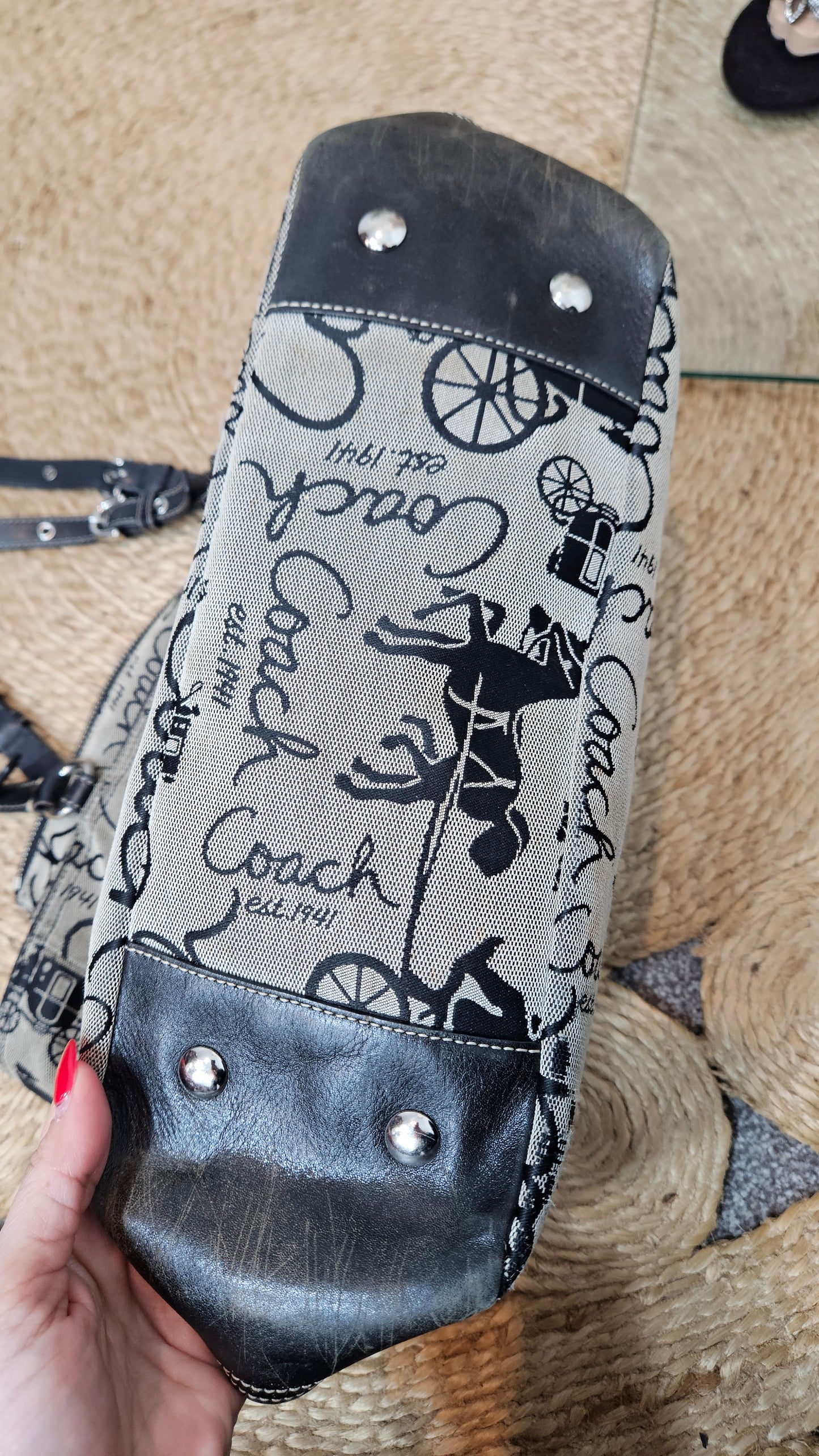 Authentic COACH Horse & Carriage Canvas Tote Bag