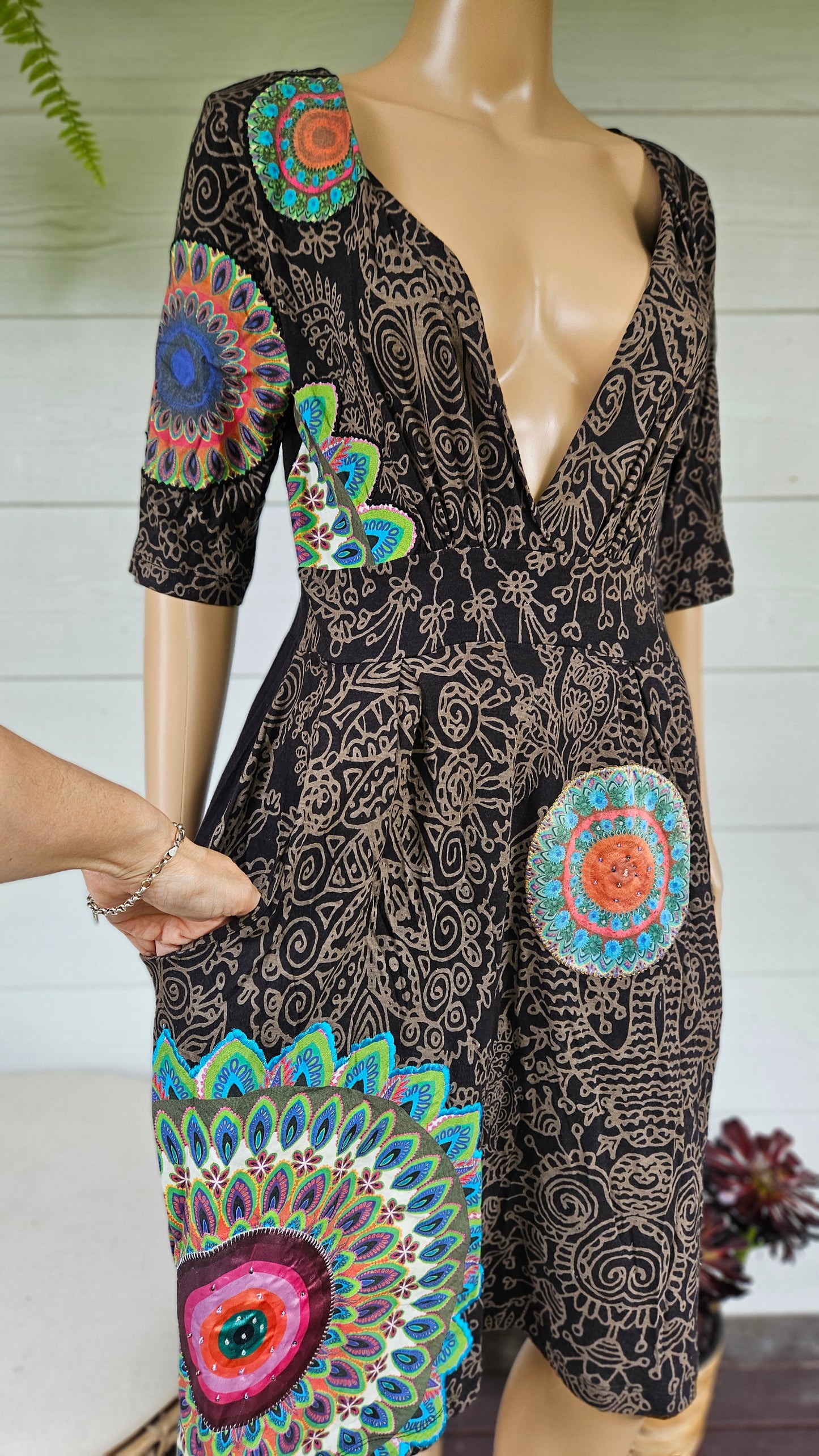 Unique Midi Dress by Desigual  Womens 3/4 Sleeve