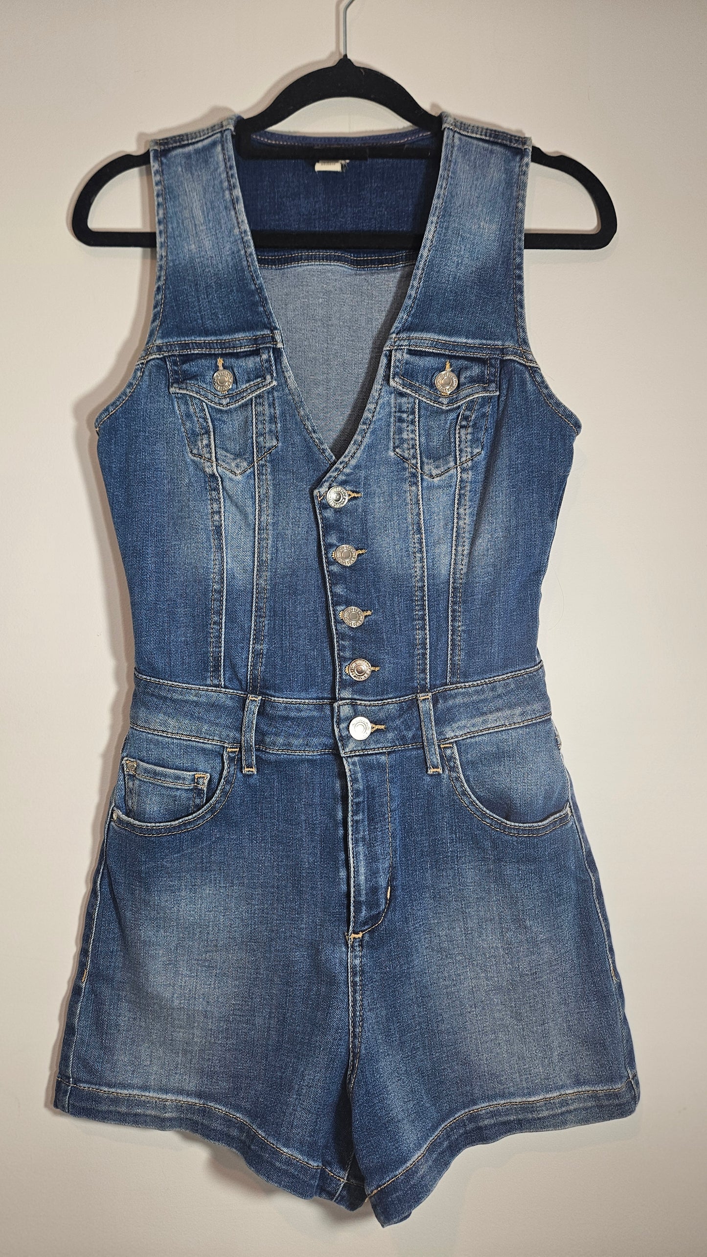 Denim Guess PlaySuit Size Small. Stretchy!
