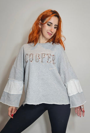 COOPER by Trelise Cooper Floral Logo Grey Sweatshirt