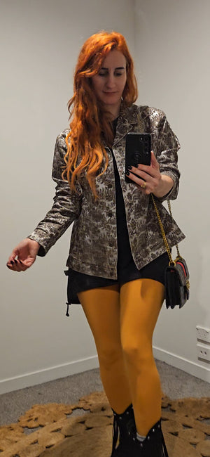 Metallic pattern Jacket Size 42