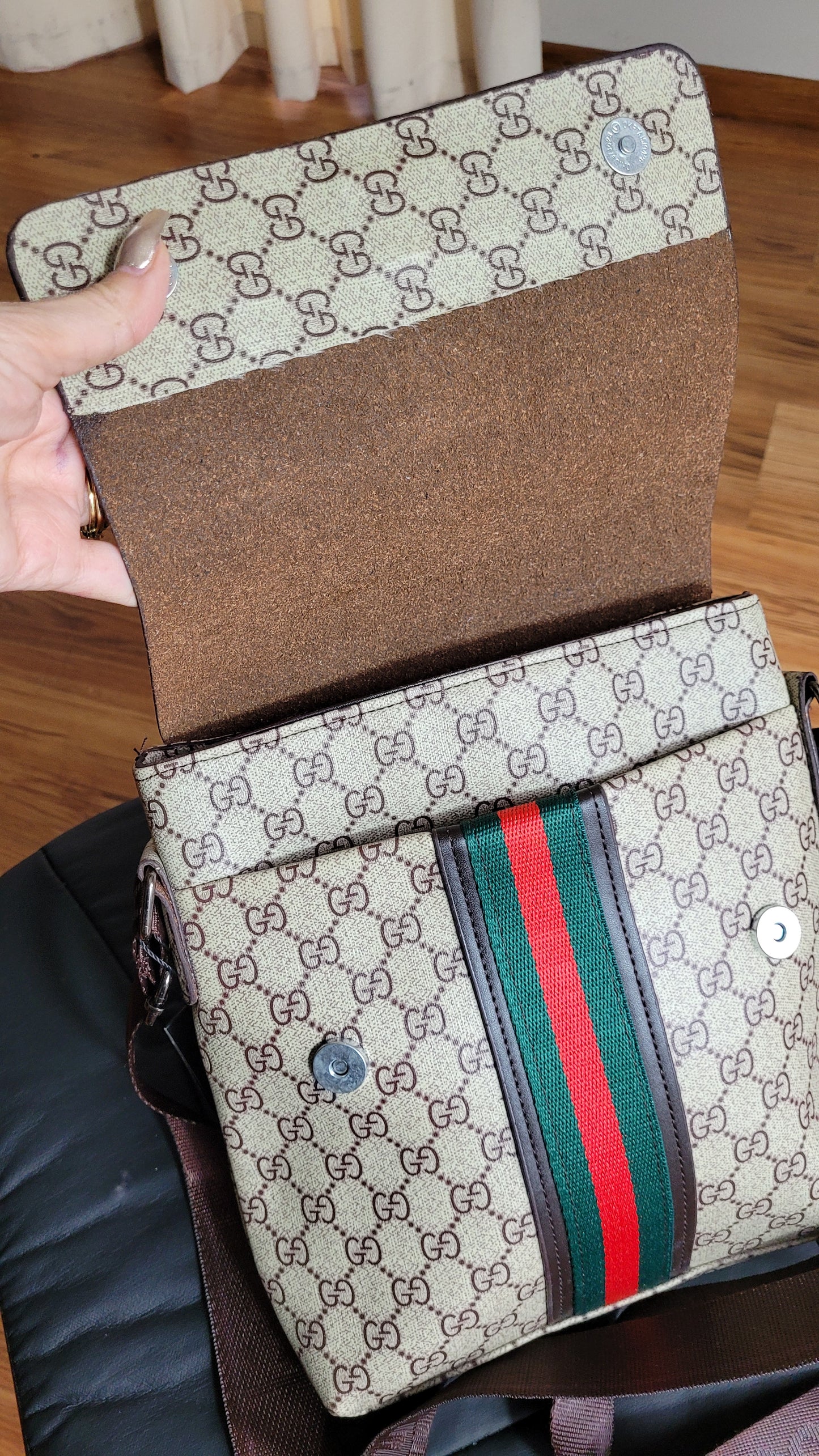 Gucci Inspired Shoulder Hand Bag - Strap Bag for Men or Women