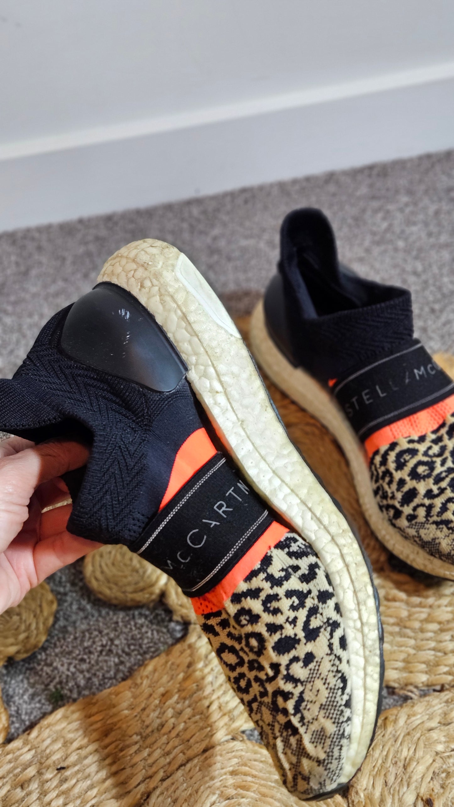 Adidas Stella McCartney x UltraBoost 3D Knit 'Leopard’ black