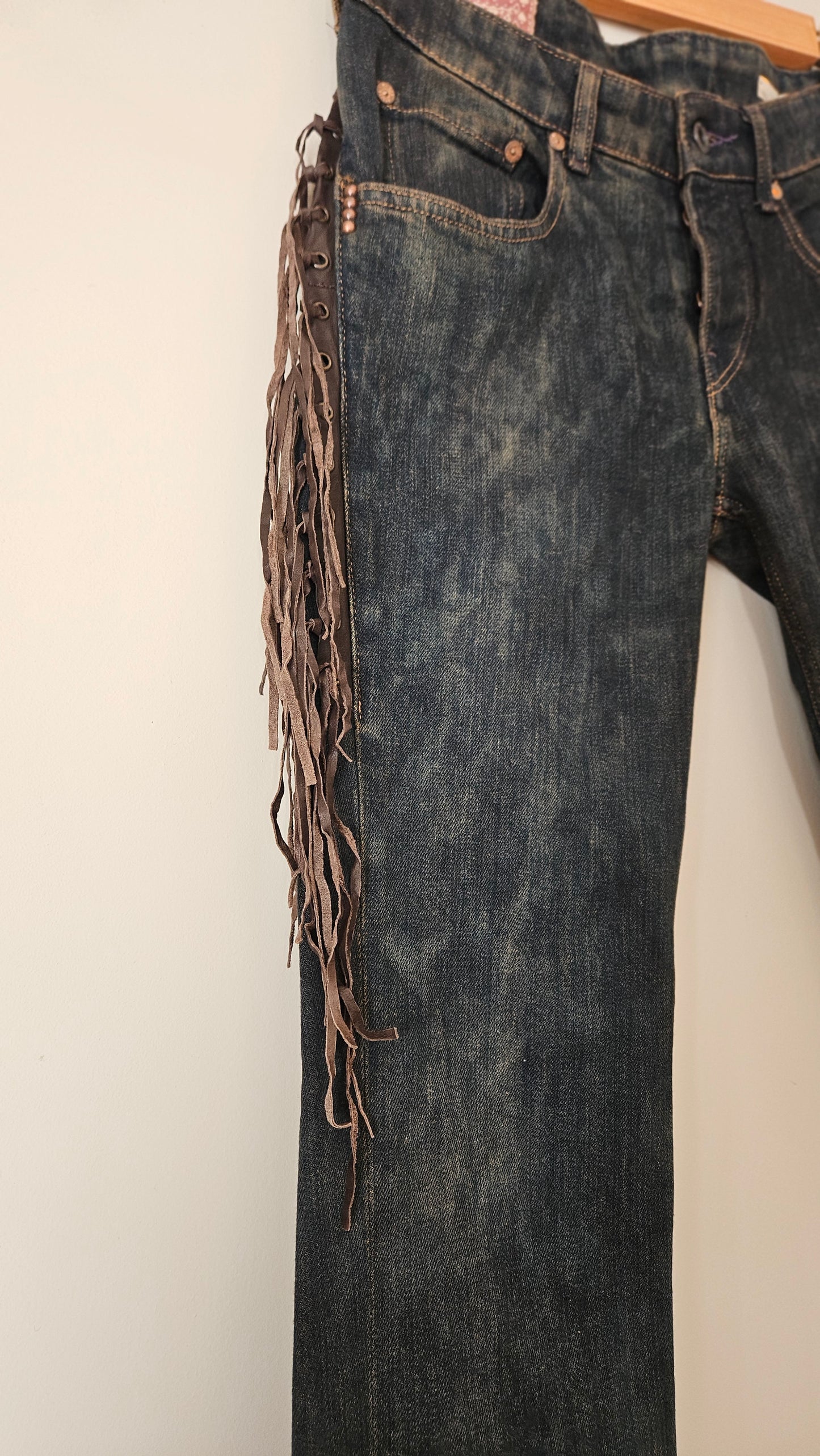 Stunning These are Reply  Carmela Y2K Denim Fringe pants - Women's Jeans