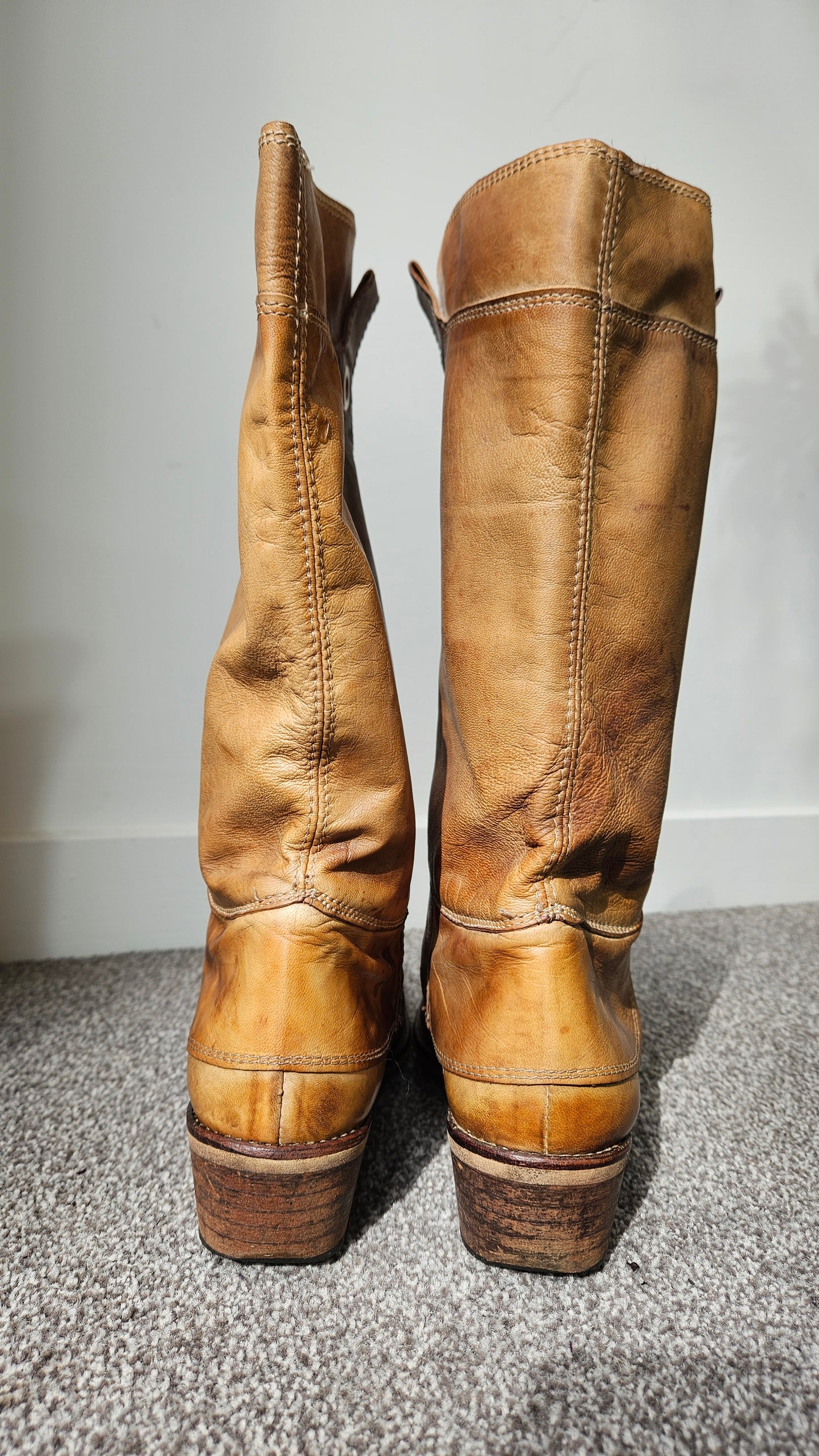 Authentic Malababa 'Dakota' Spanish Leather Cowboy Boots - Size 37