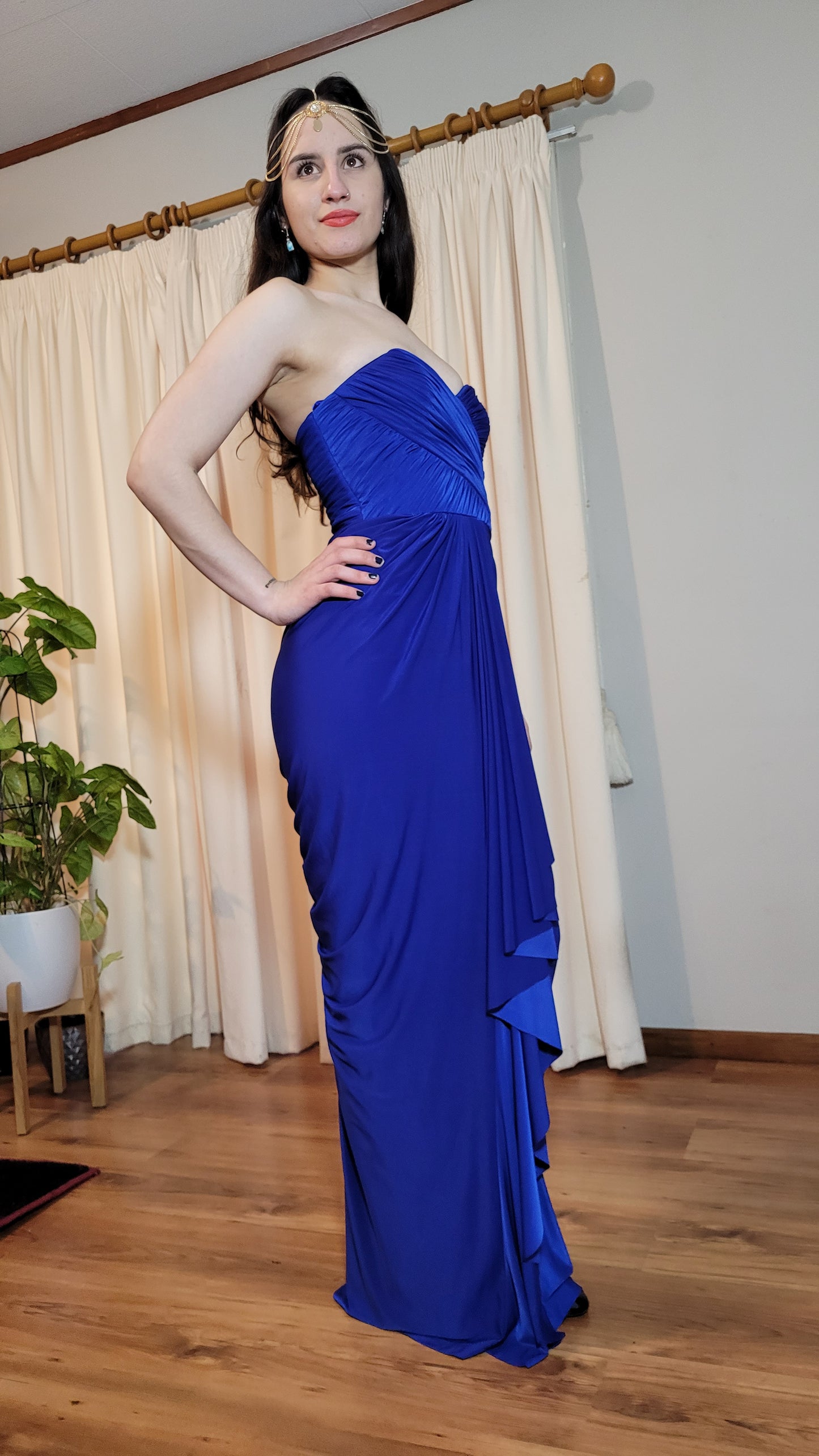 SWEETHEART FABULOUS LONG ROYAL BLUE SLEEVELESS PROM DRESS WITH SPLIT ONLINE