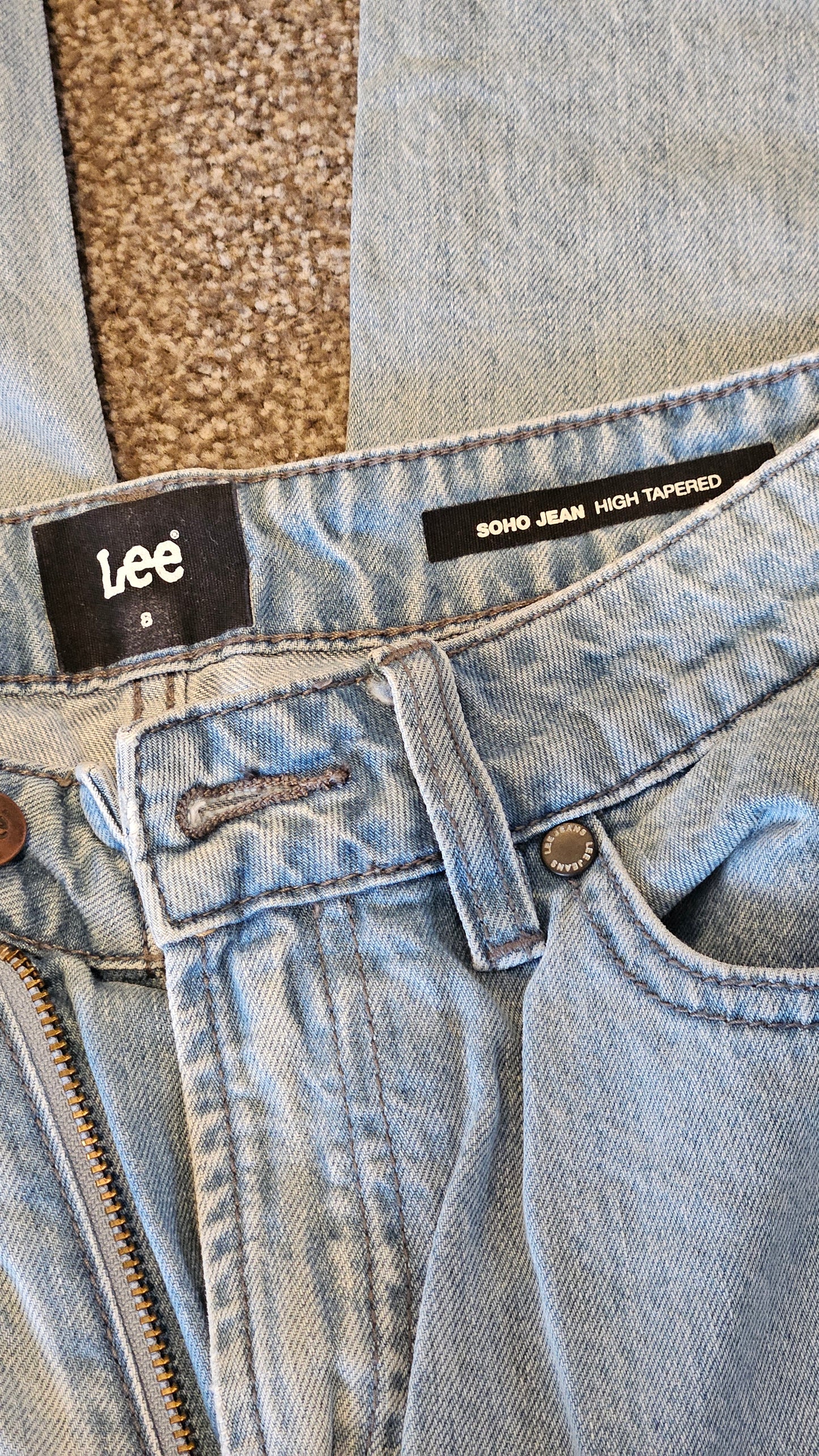 Lee Denim Pants. Soho Jeab High Tapered Second Hand Store jeans
