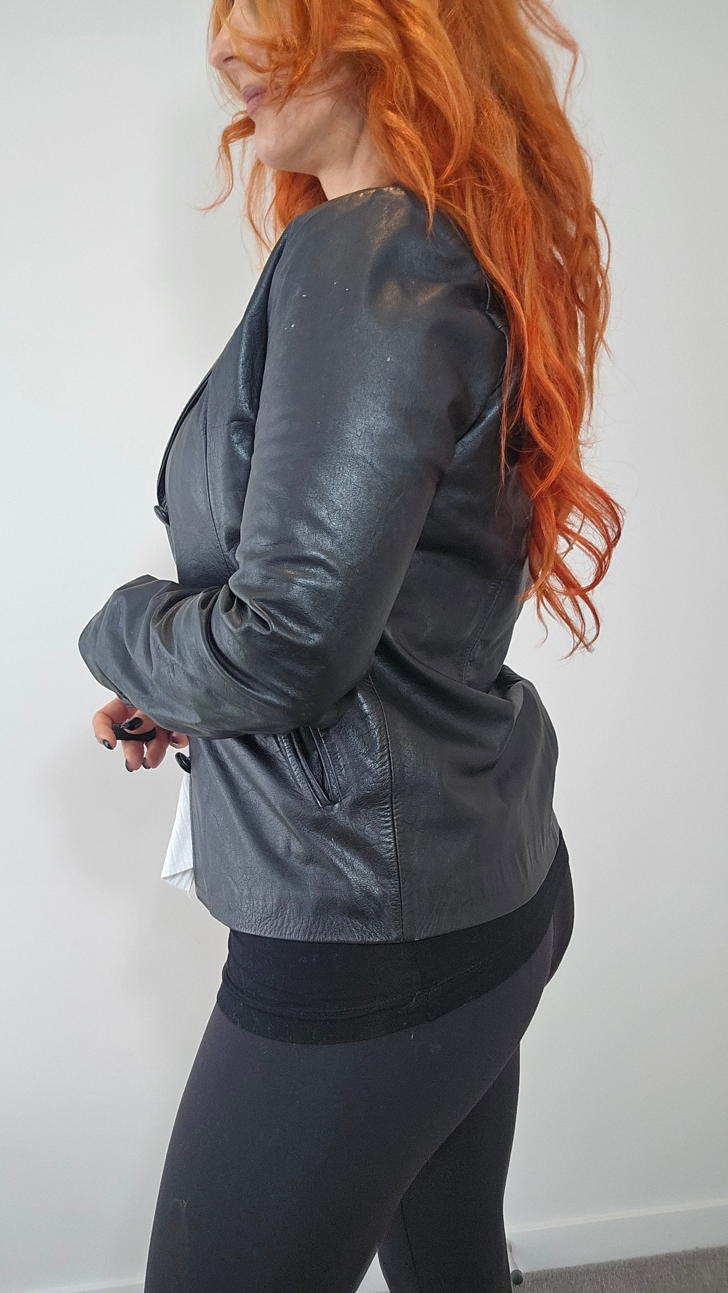 Vintage Colombian Leather Jacket. Black leather Jacket 80s & 90s