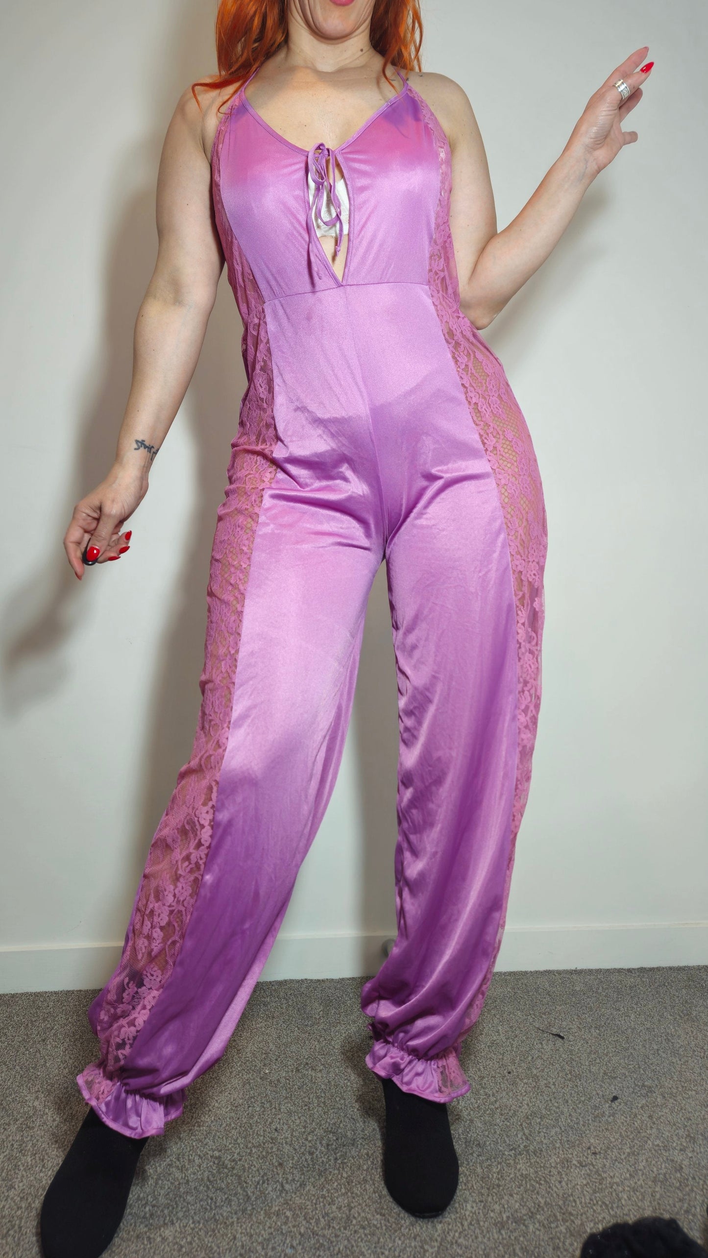 Vintage 70s/80s Bendon Lingerie Jumpsuit. Made in New Zealand. Size M