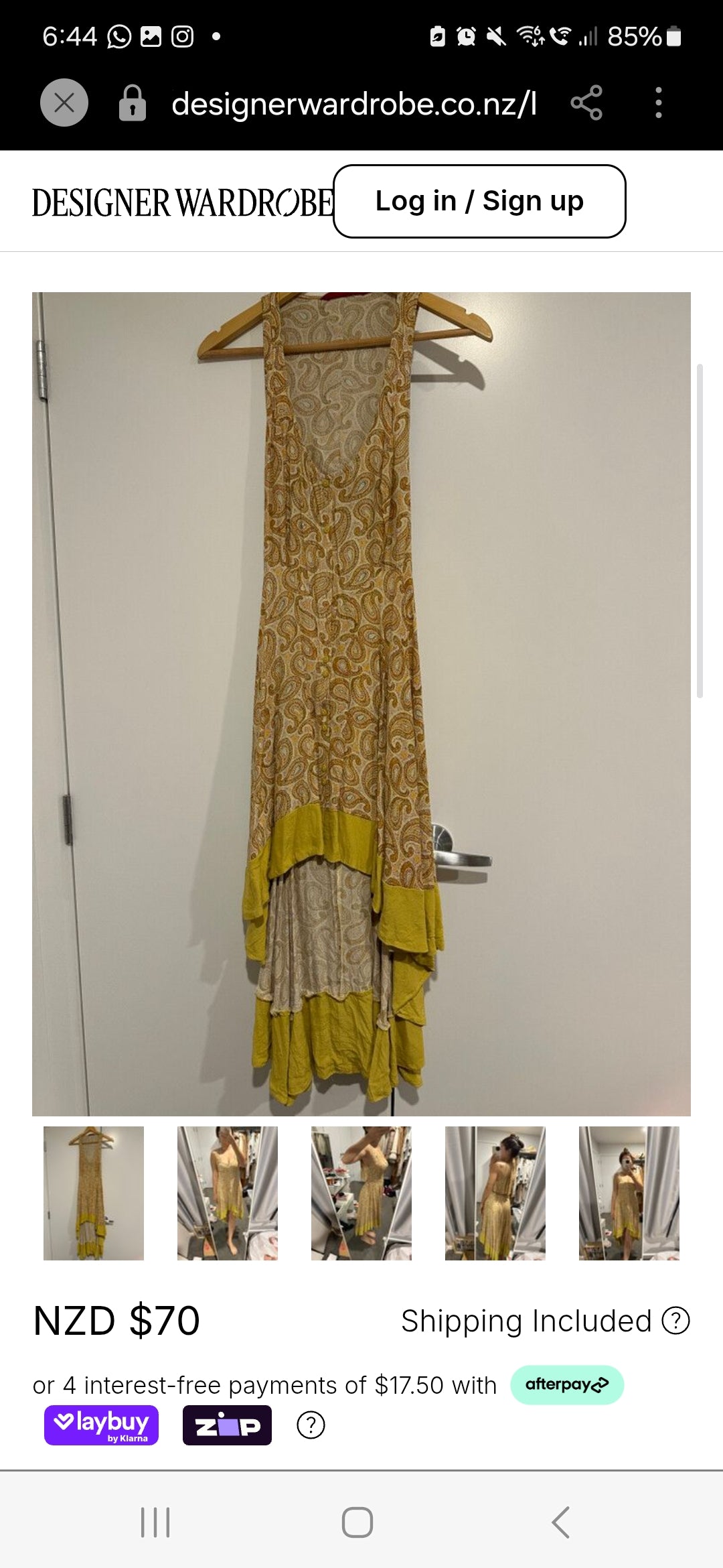 Tigerlily high-low dress Bohemian Dress 100% rayon boho Dress - Bohemian dress Preloved Dress