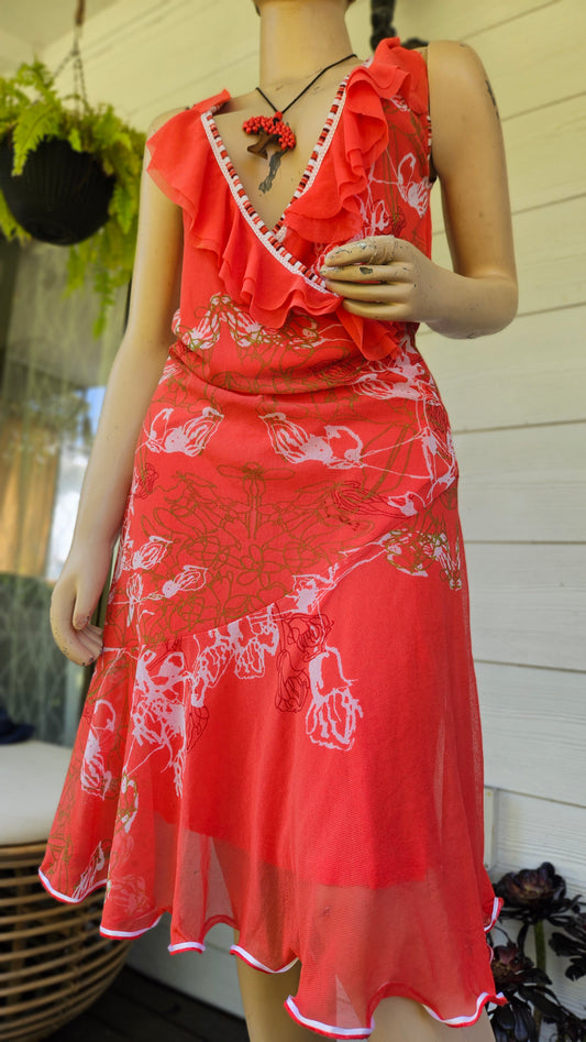Gorgeous Coral Dress. Size 44 (14)