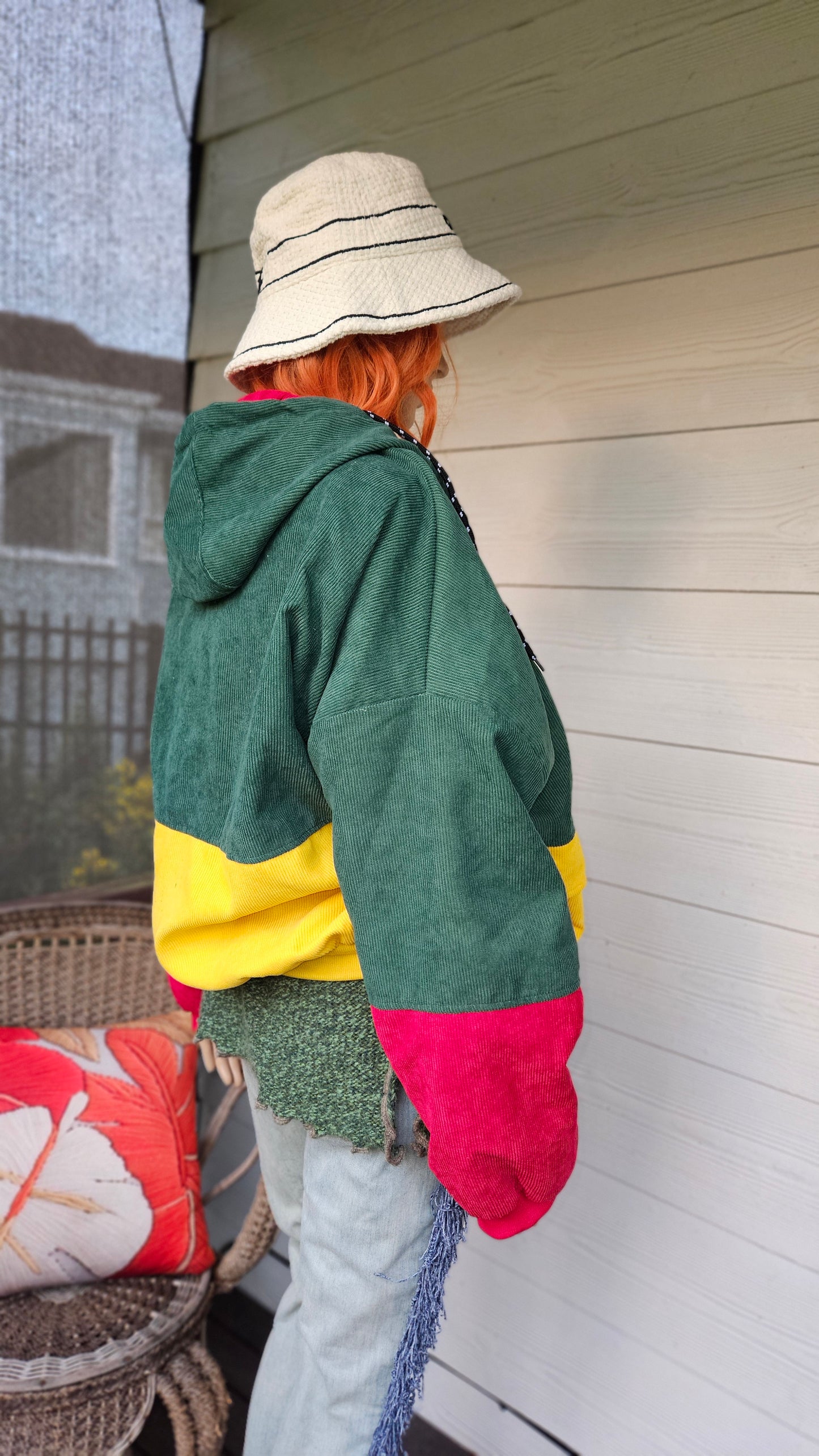 Corduroy jacket Zaful. Retro bomber Jacket 3XL