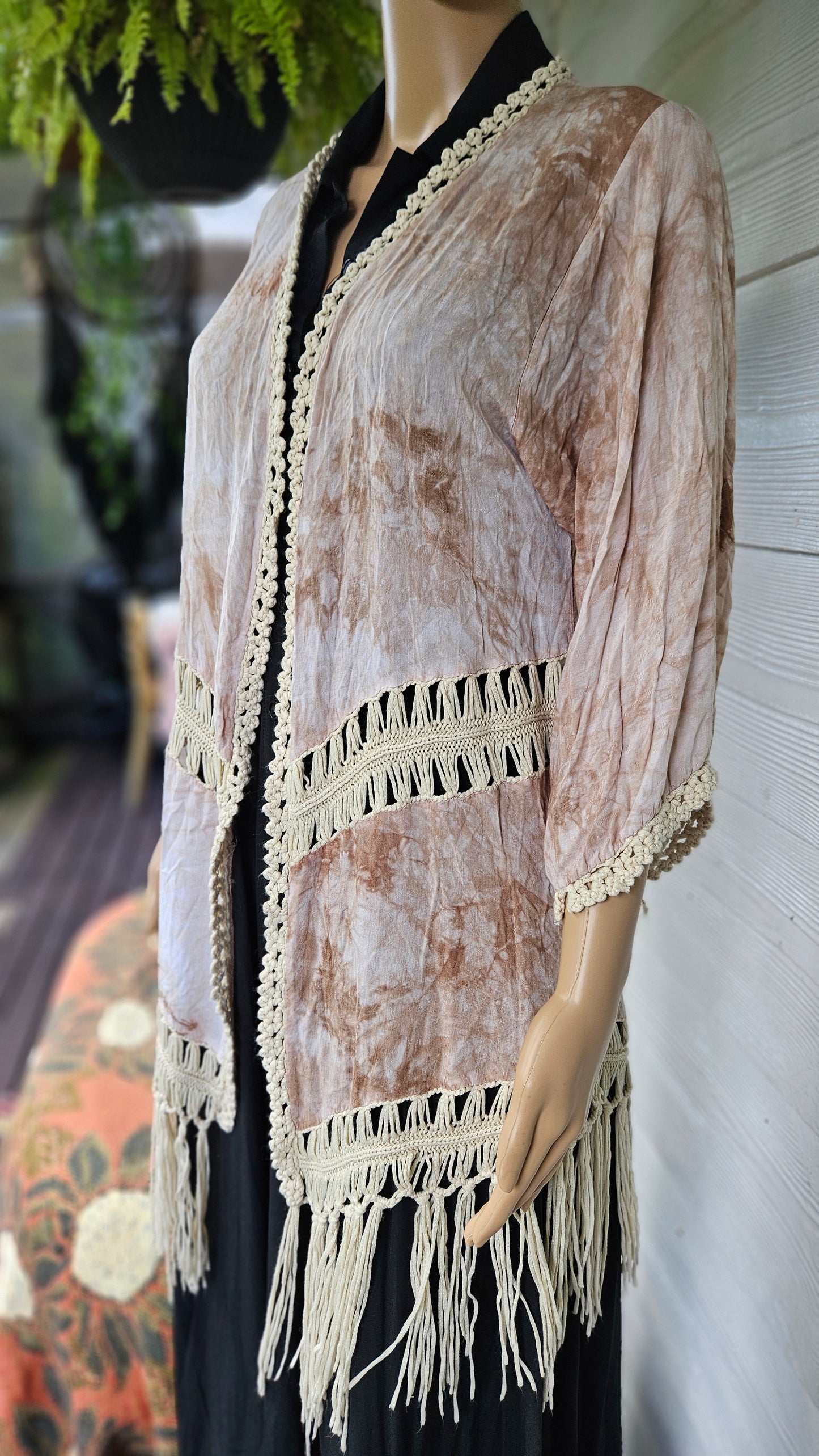 Lovely Bohemian Kimono - Duster Jacket Kaftan top Kimono Flare Sleeve