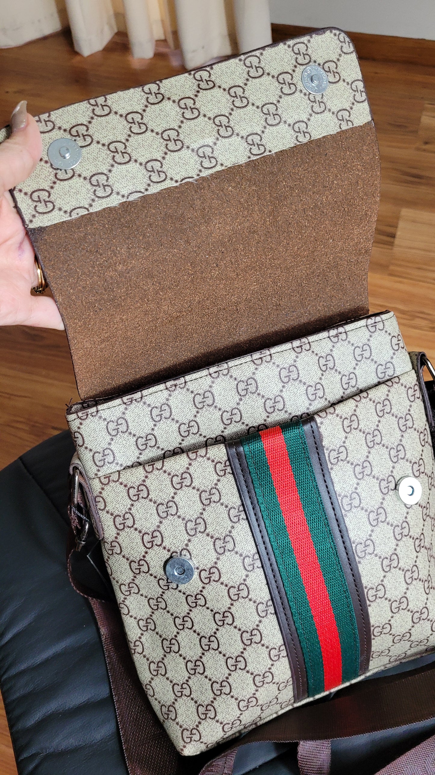 Gucci Inspired Shoulder Hand Bag - Strap Bag for Men or Women