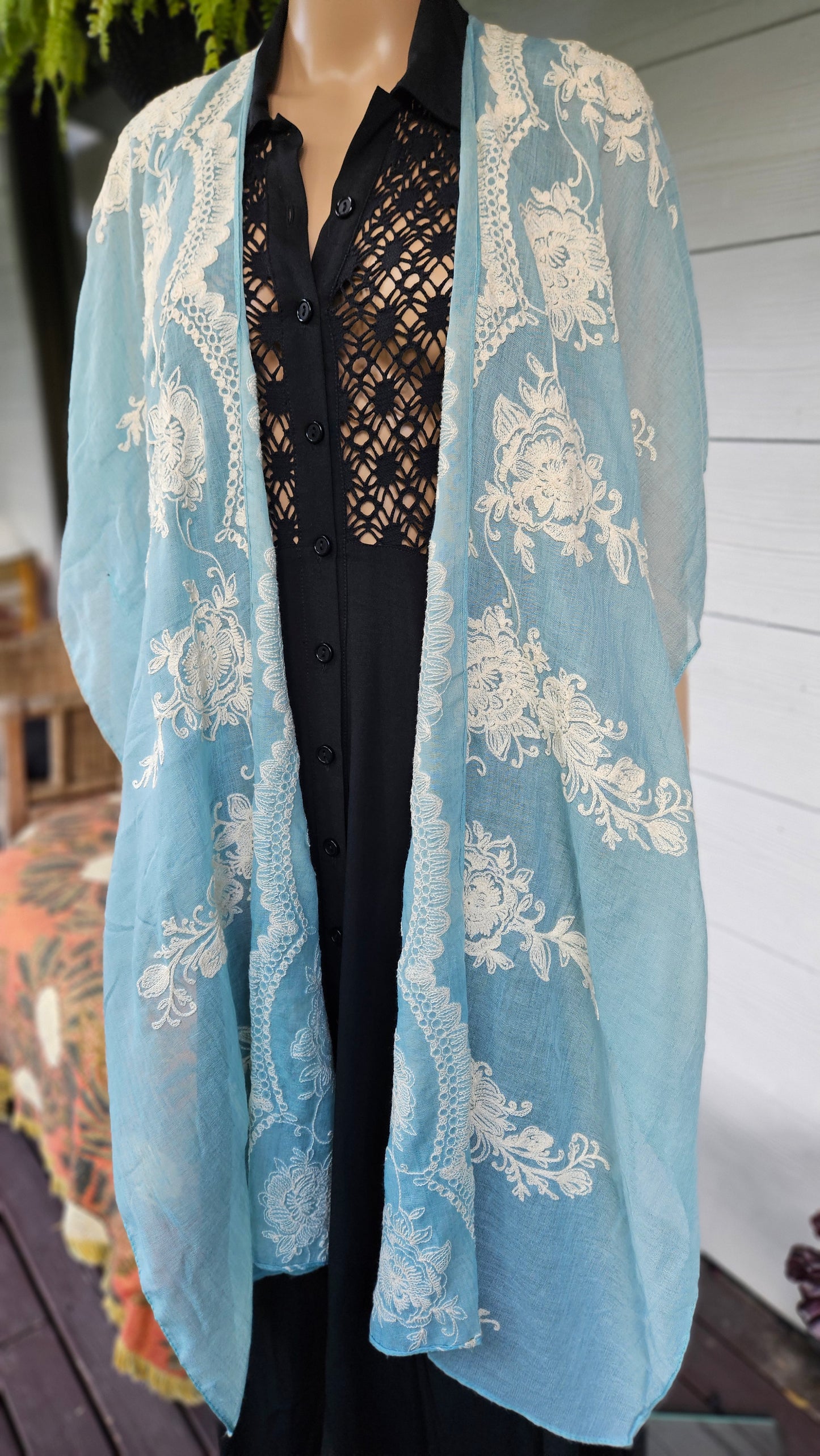 Kimono Bohemian cover-up Kimono Light Coat
