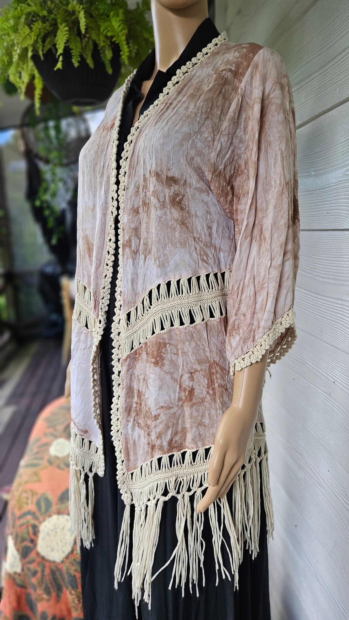 Lovely Bohemian Kimono - Duster Jacket Kaftan top Kimono Flare Sleeve