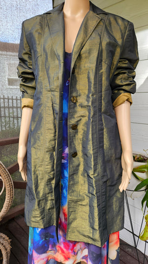 Lovely green vintage button up jacket. Size 14 Second hand jacket