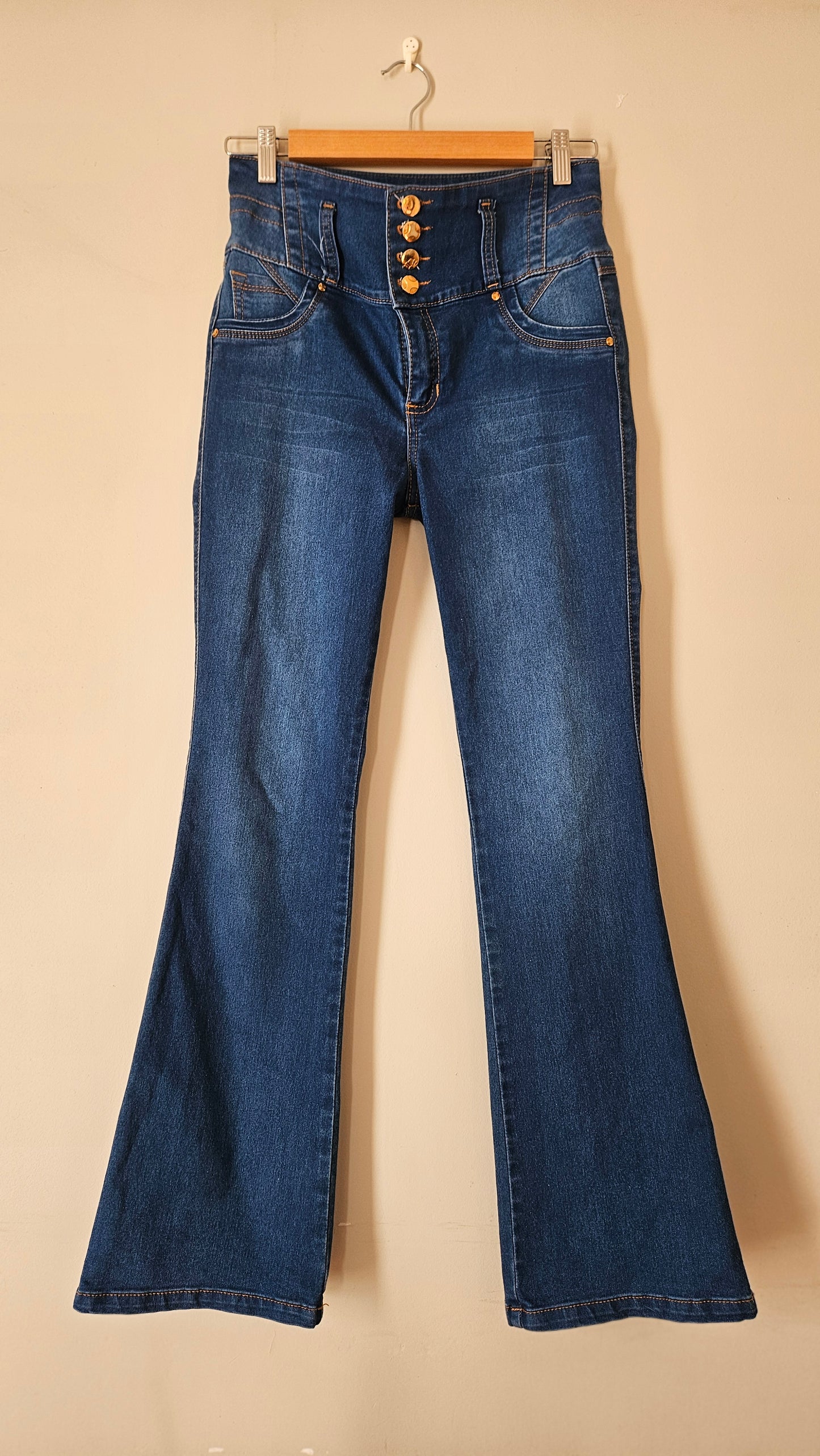 Colombian Women size 12 High Wash Blue Jeans