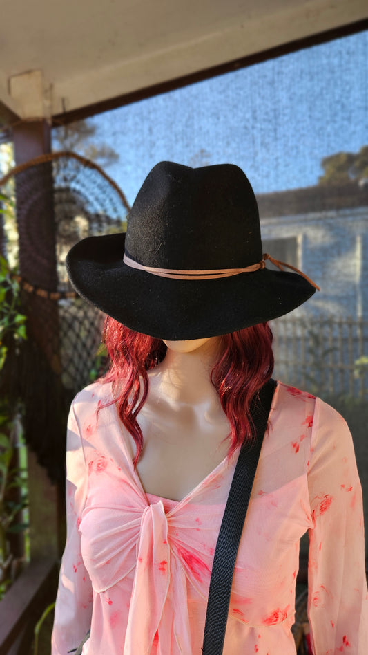 Stunning Black Ale by Alessandra Hat 100% wool made in Ecuador