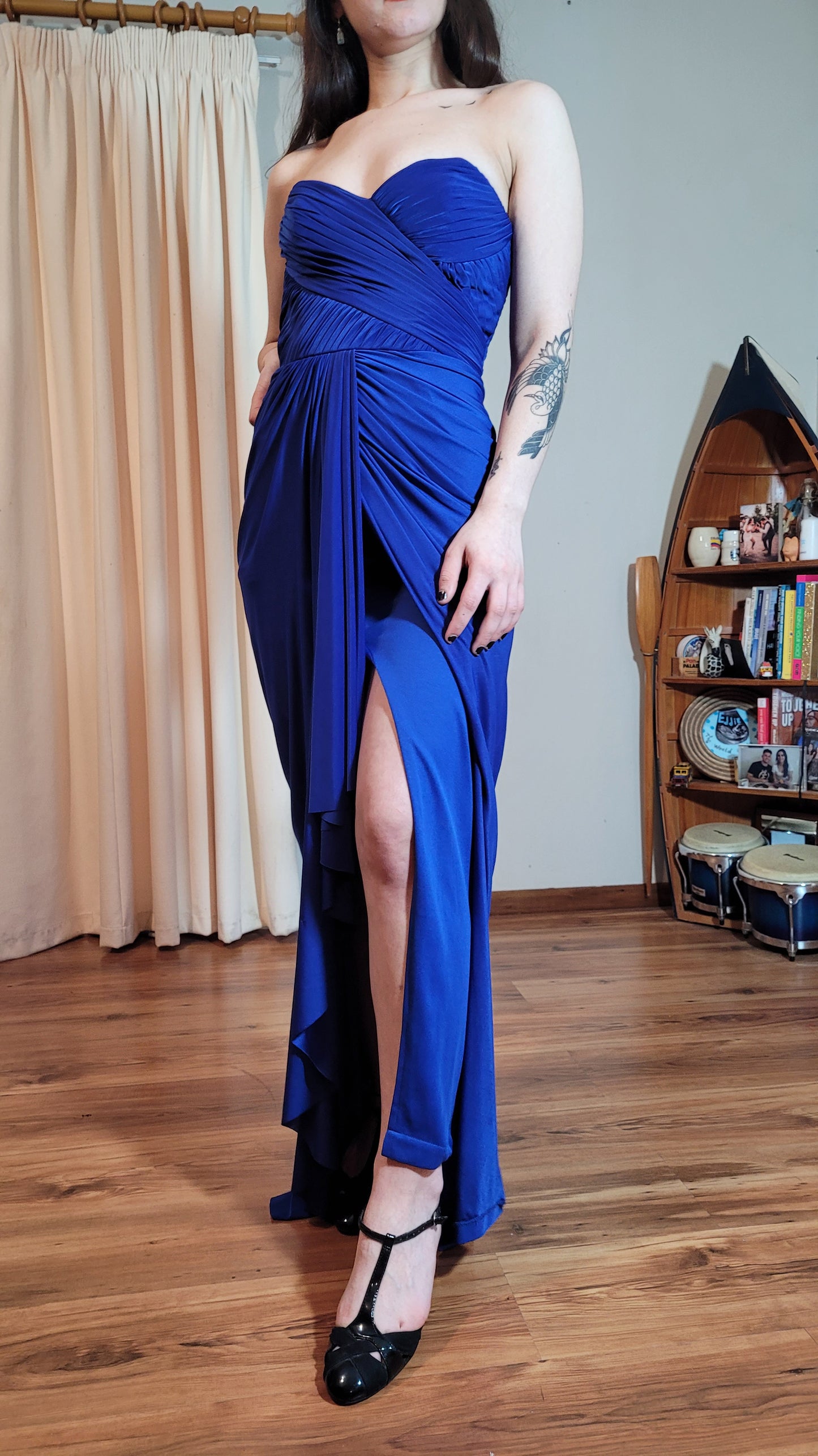 SWEETHEART FABULOUS LONG ROYAL BLUE SLEEVELESS PROM DRESS WITH SPLIT ONLINE