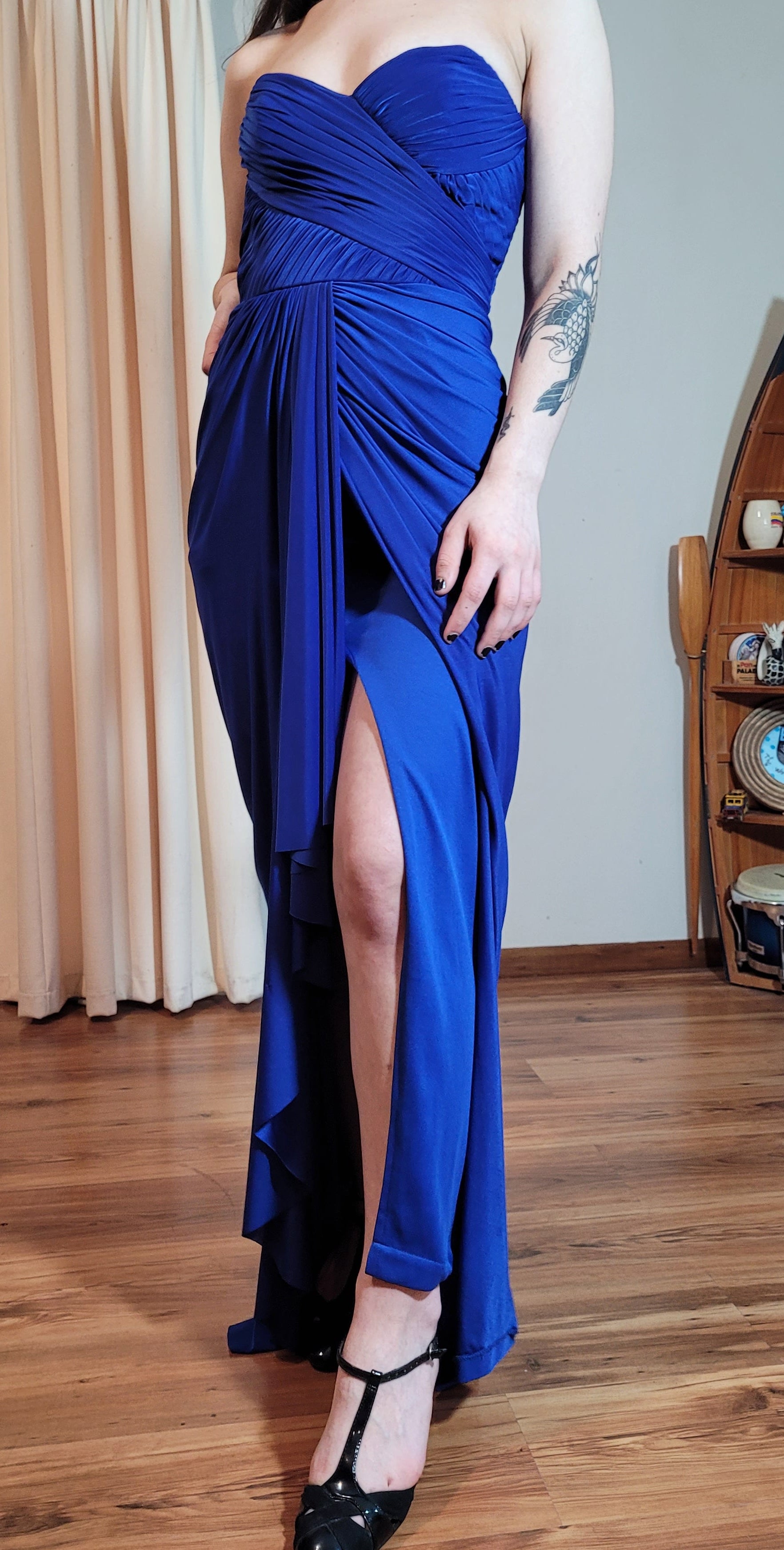 Sweetheart Long Royal Blue Sleveless Prom Dress Size XS - S paothriftnz Sweetheart Long Royal Blue Sleveless Prom Dress Size XS - S paothriftnz