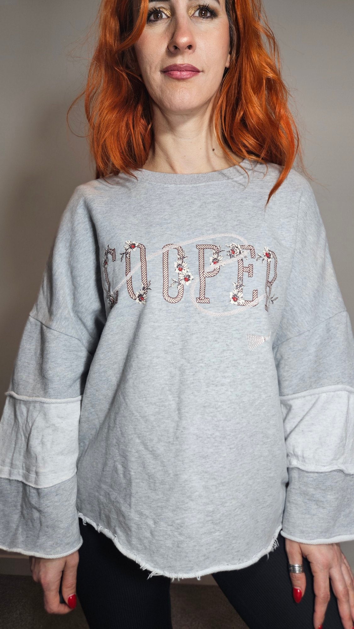 COOPER by Trelise Cooper Floral Logo Grey Sweatshirt