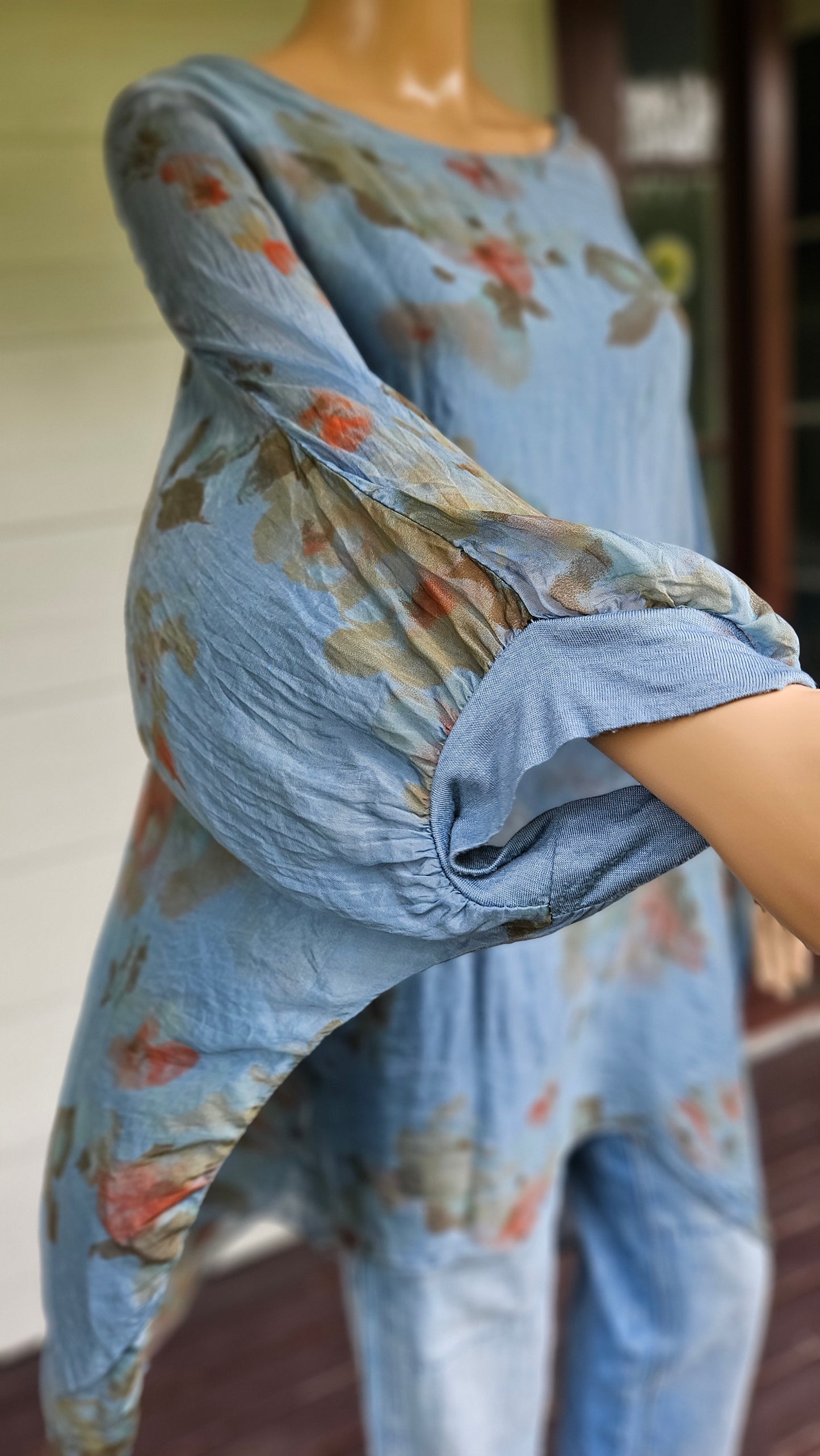 Oversized Italian Blouse - Mini Dress