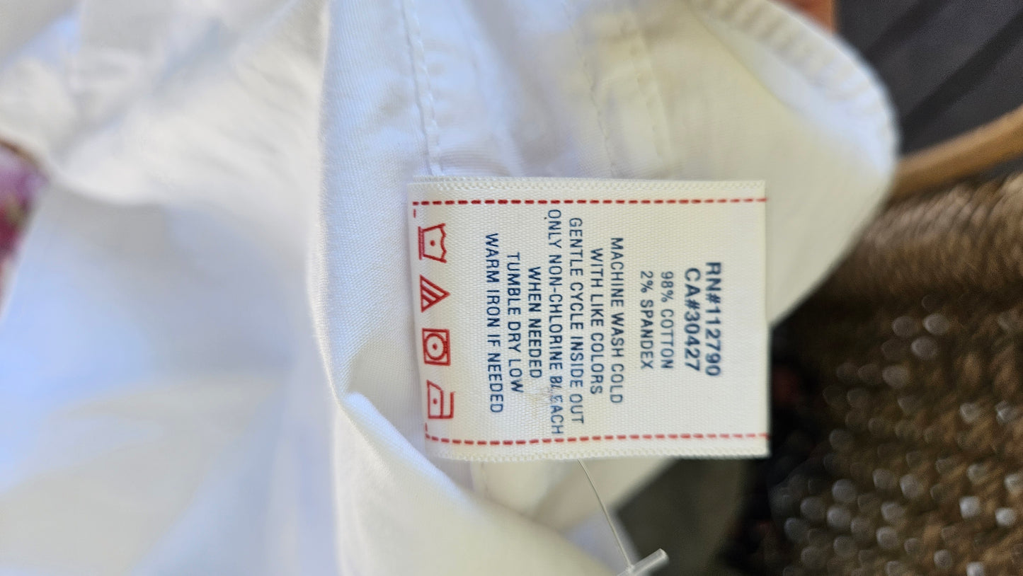 unique True Religion white button-down western style shirt Long Sleeves Shirt Size L