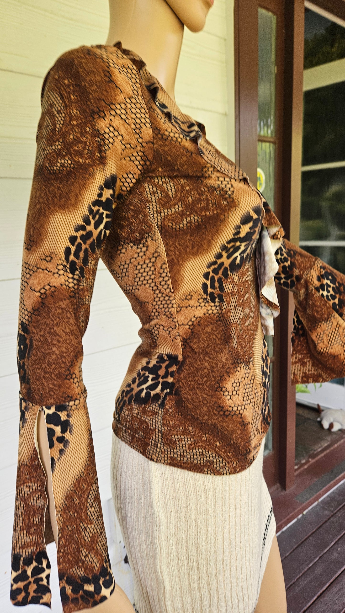 Vintage Bell Top - Pagani Top Animal print Top