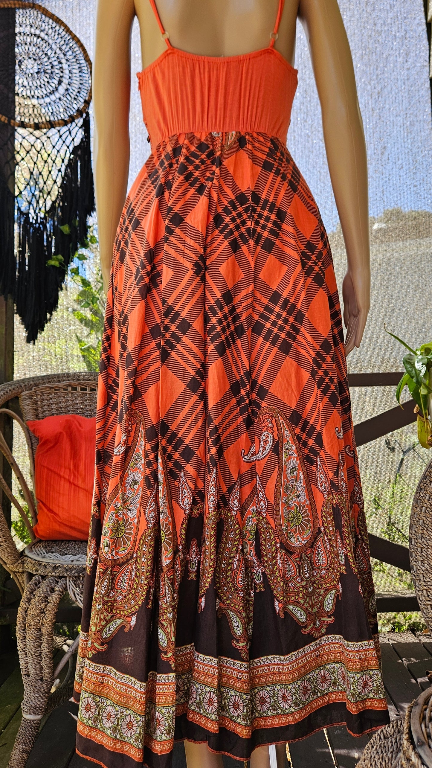 Bohemian plaid Dress - Preloved Dress