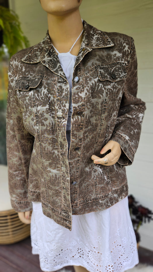 Metallic pattern Jacket Size 42