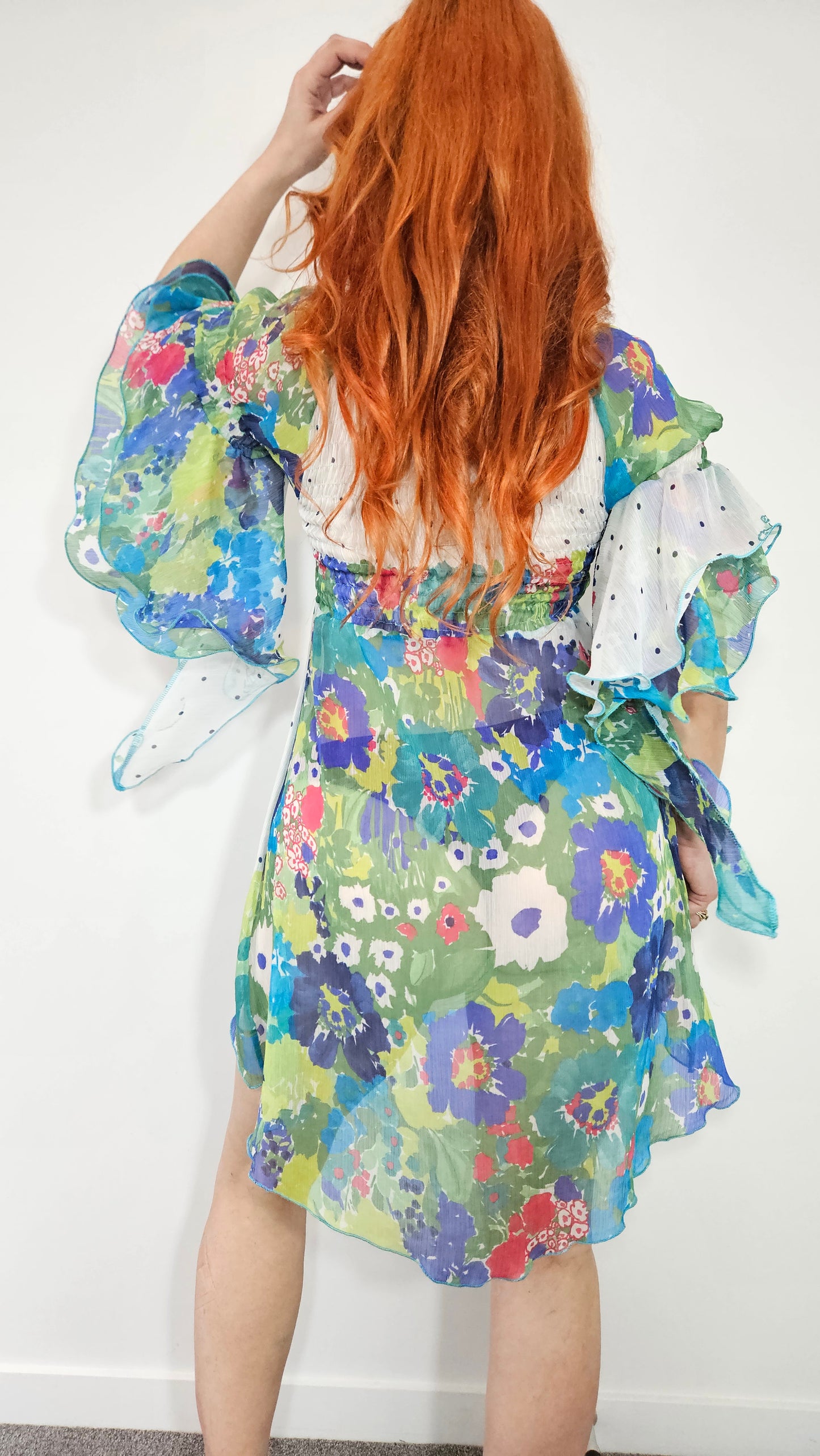 Made in Italy Colourful Boho High-Low Dress – Size M