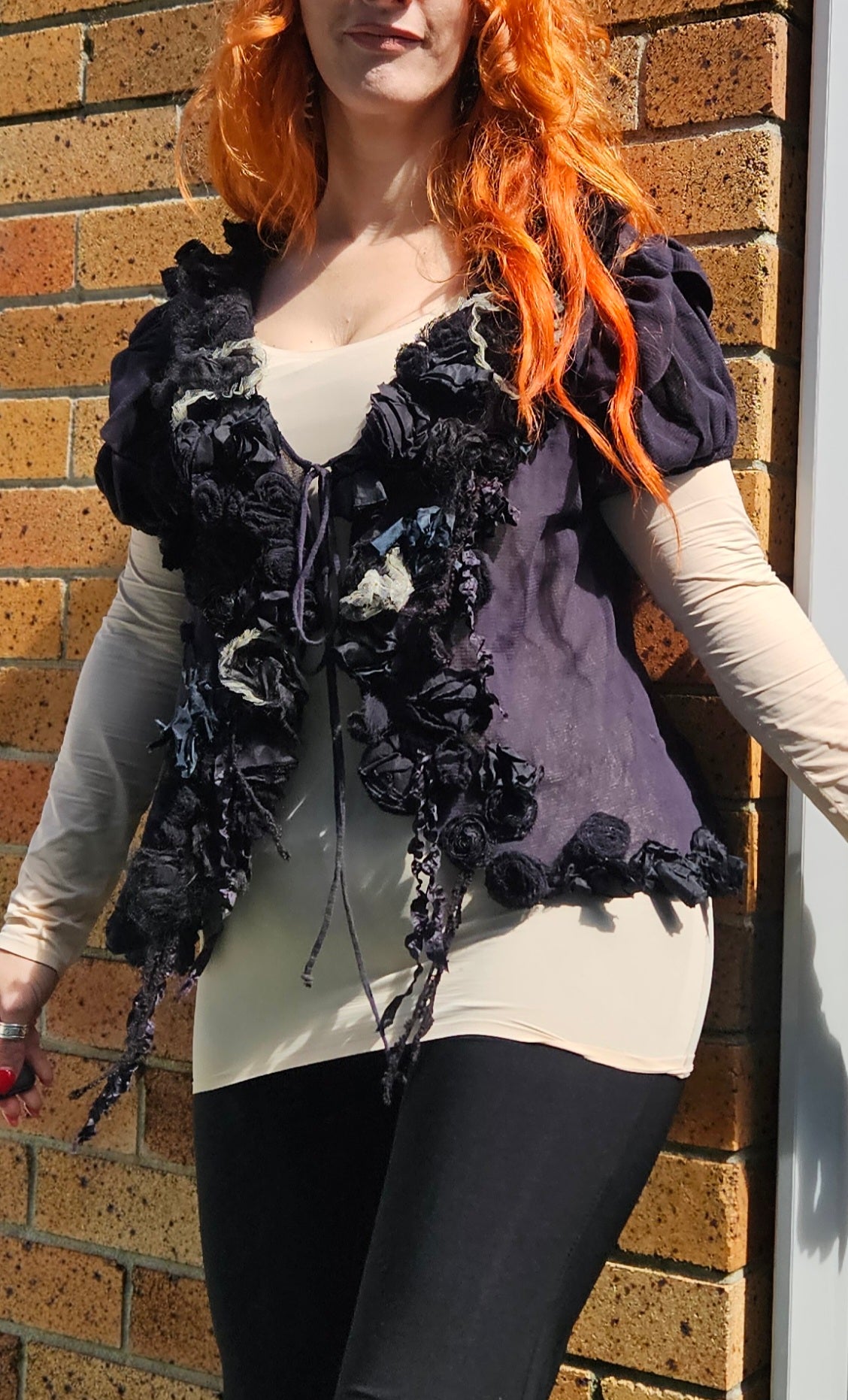 Unique Ethereal Fairycore Textured Mesh Jacket from Trelise Cooper