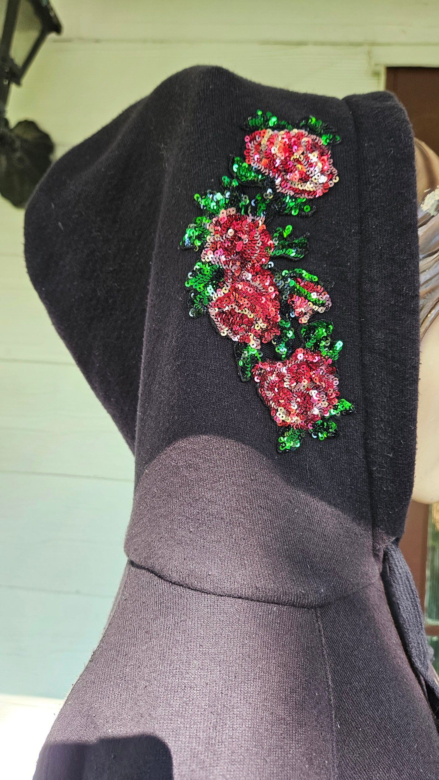 Gucci Black Cotton Blind For Love Embroidered Hoodie XS