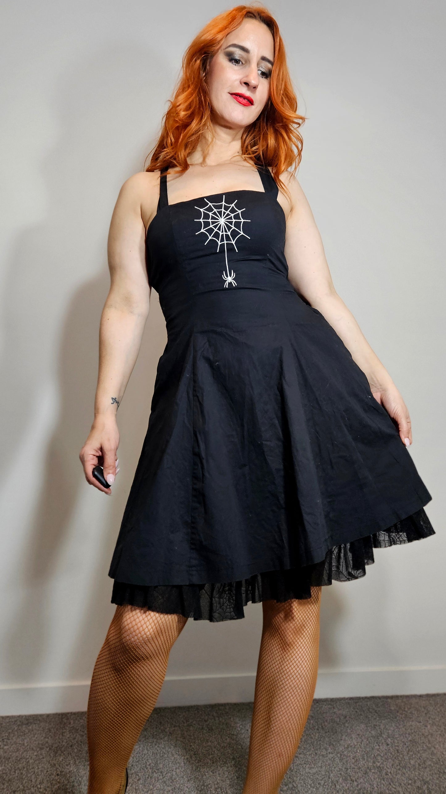 Banned Apparel Gothic Spiderweb Dress – Adjustable Fit