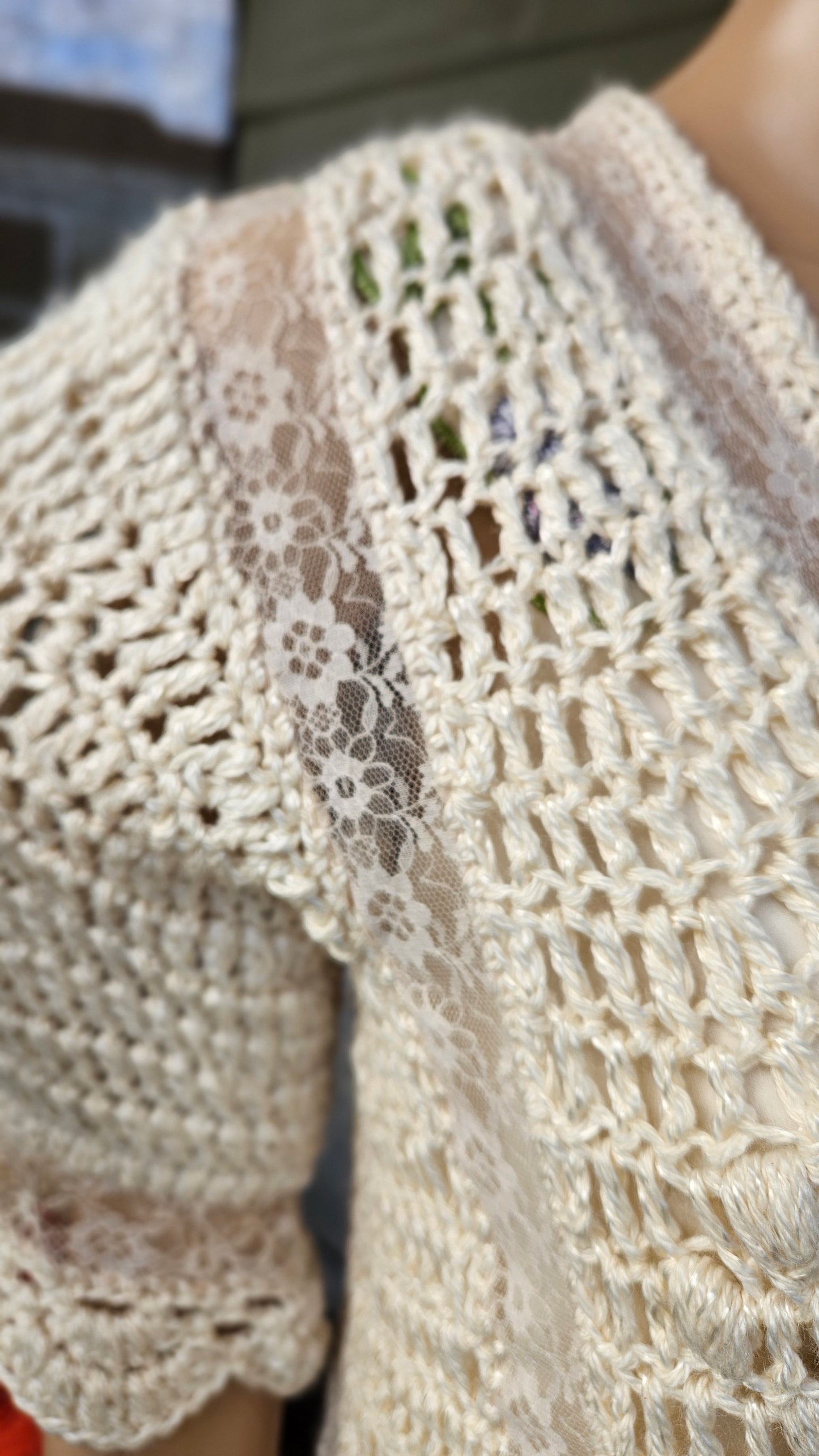 Crochet short sleeve Top - Cardigan bohemian Coat - Lace coat bolero