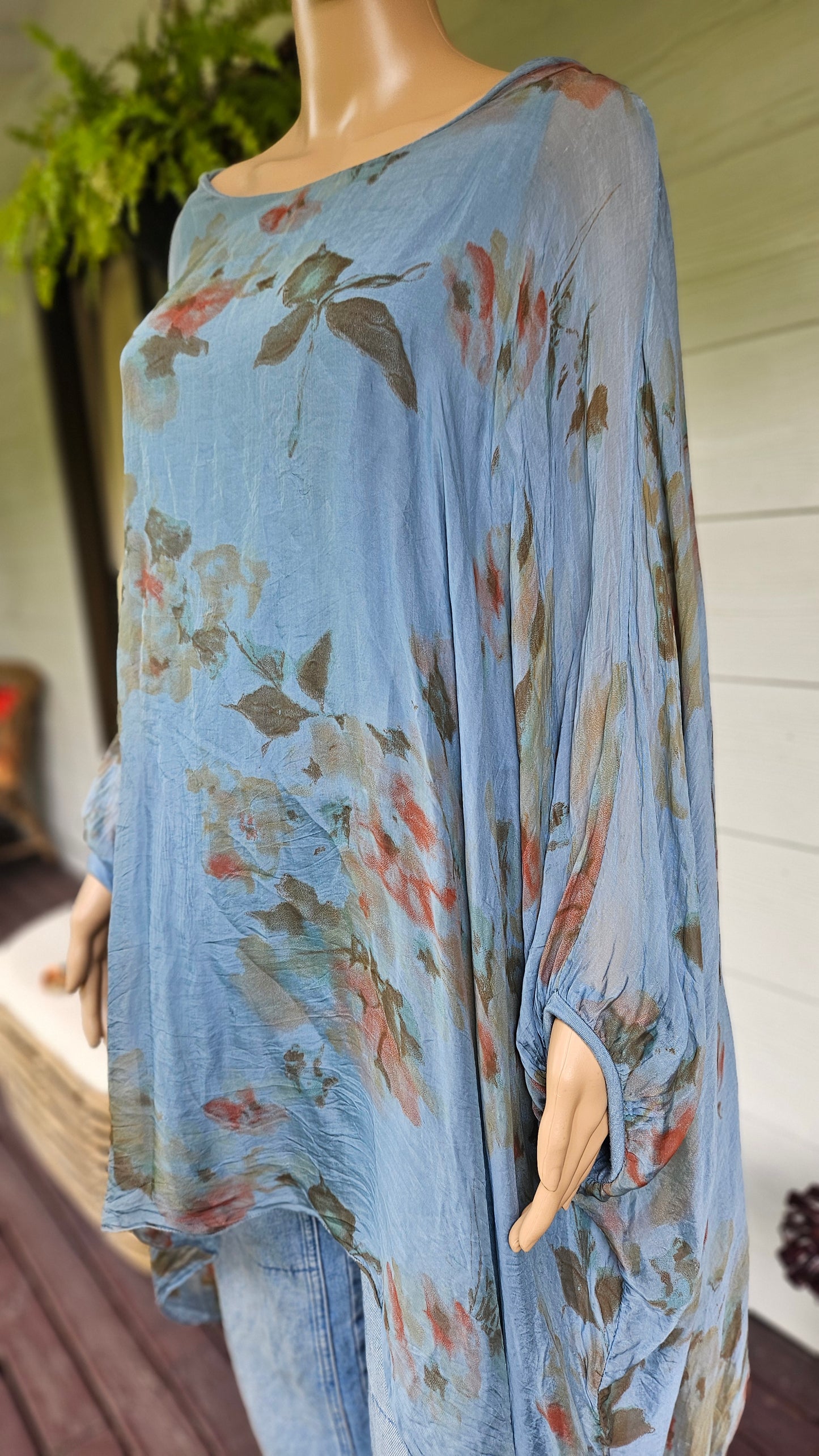 Oversized Italian Blouse - Mini Dress