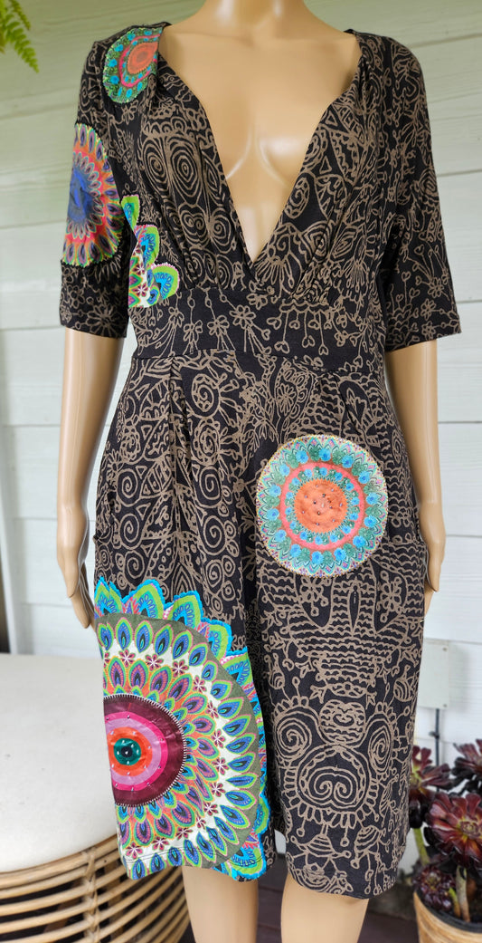 Unique Midi Dress by Desigual  Womens 3/4 Sleeve