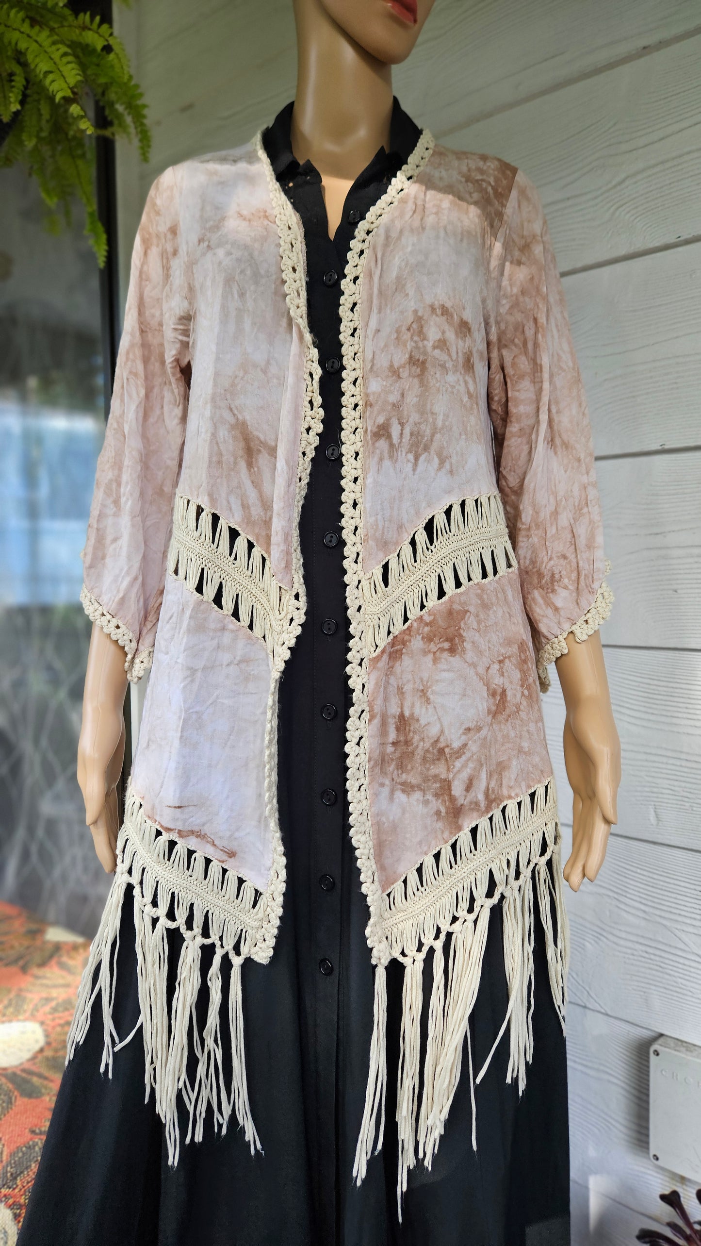 Lovely Bohemian Kimono - Duster Jacket Kaftan top Kimono Flare Sleeve